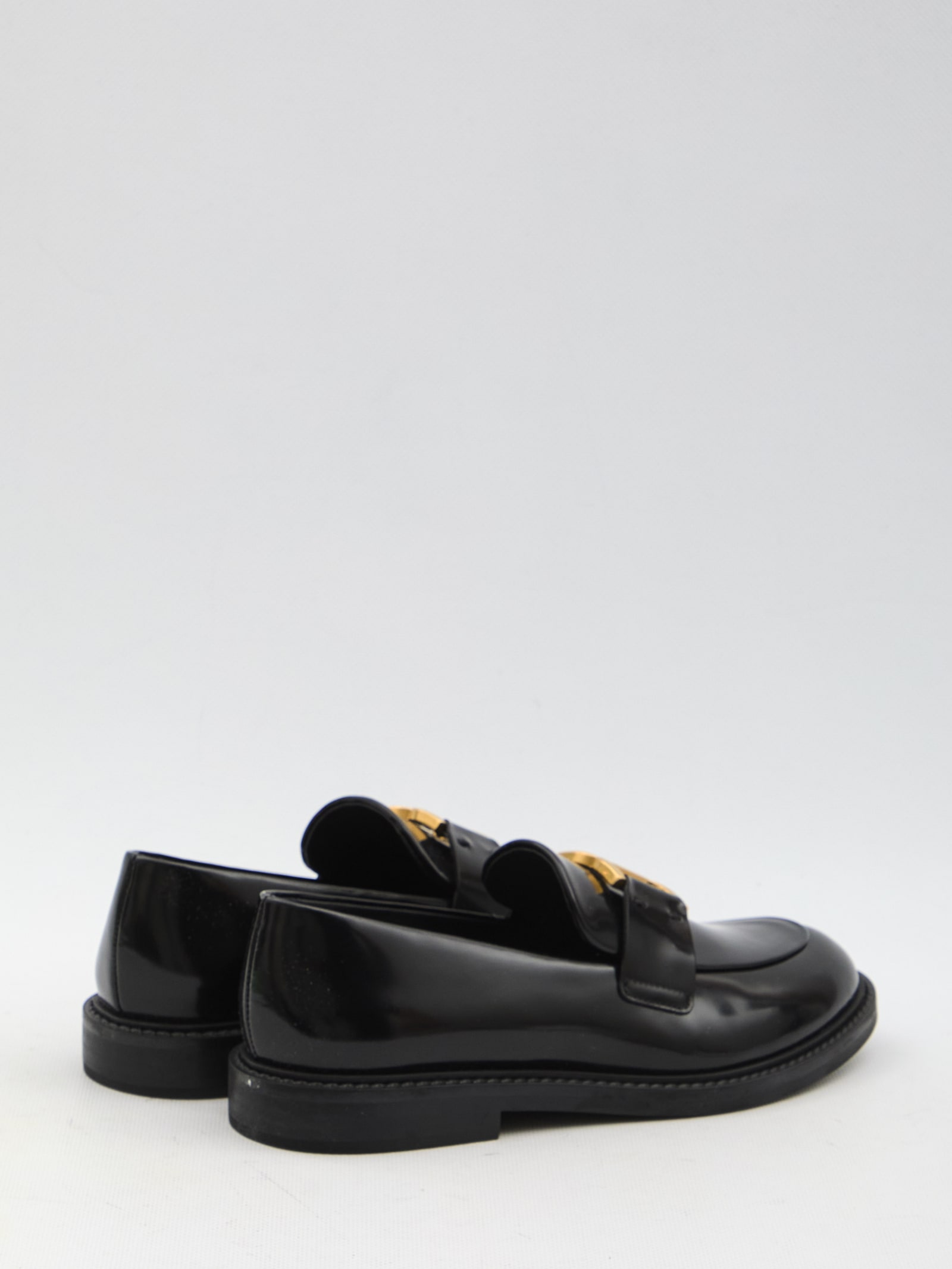 Chloé Marcie Black Brushed Calf Leather Loafer In Multi