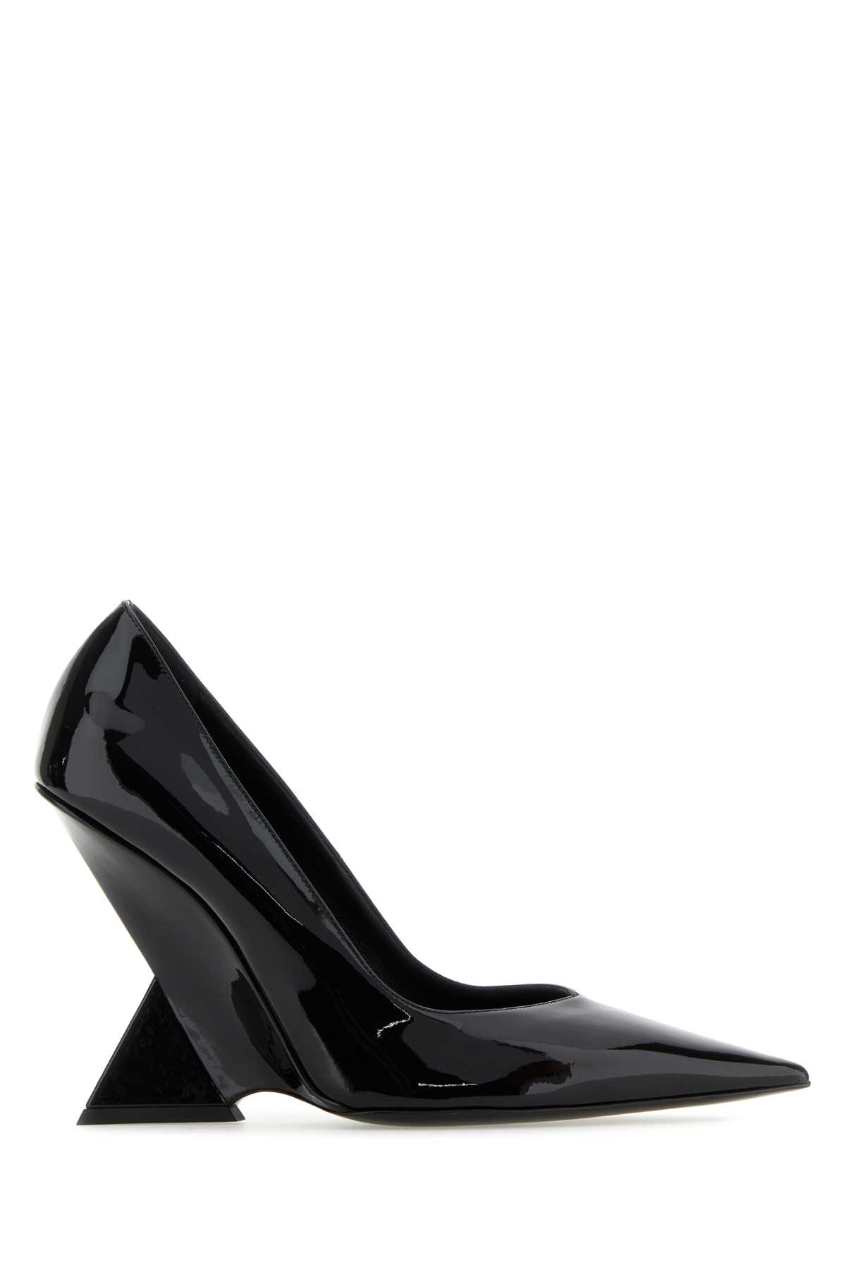 Black Leather Cheope Pumps