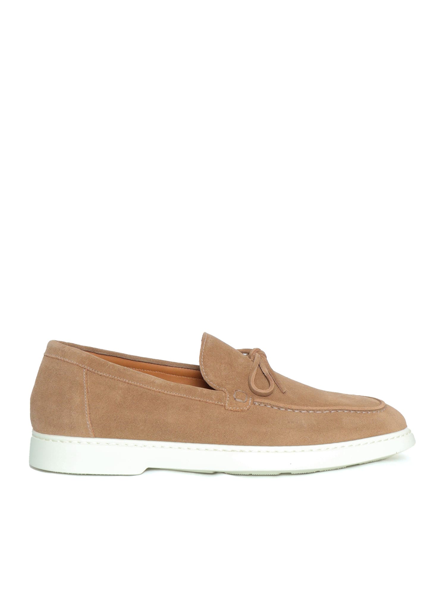 Shop Doucal's Beige Loafers