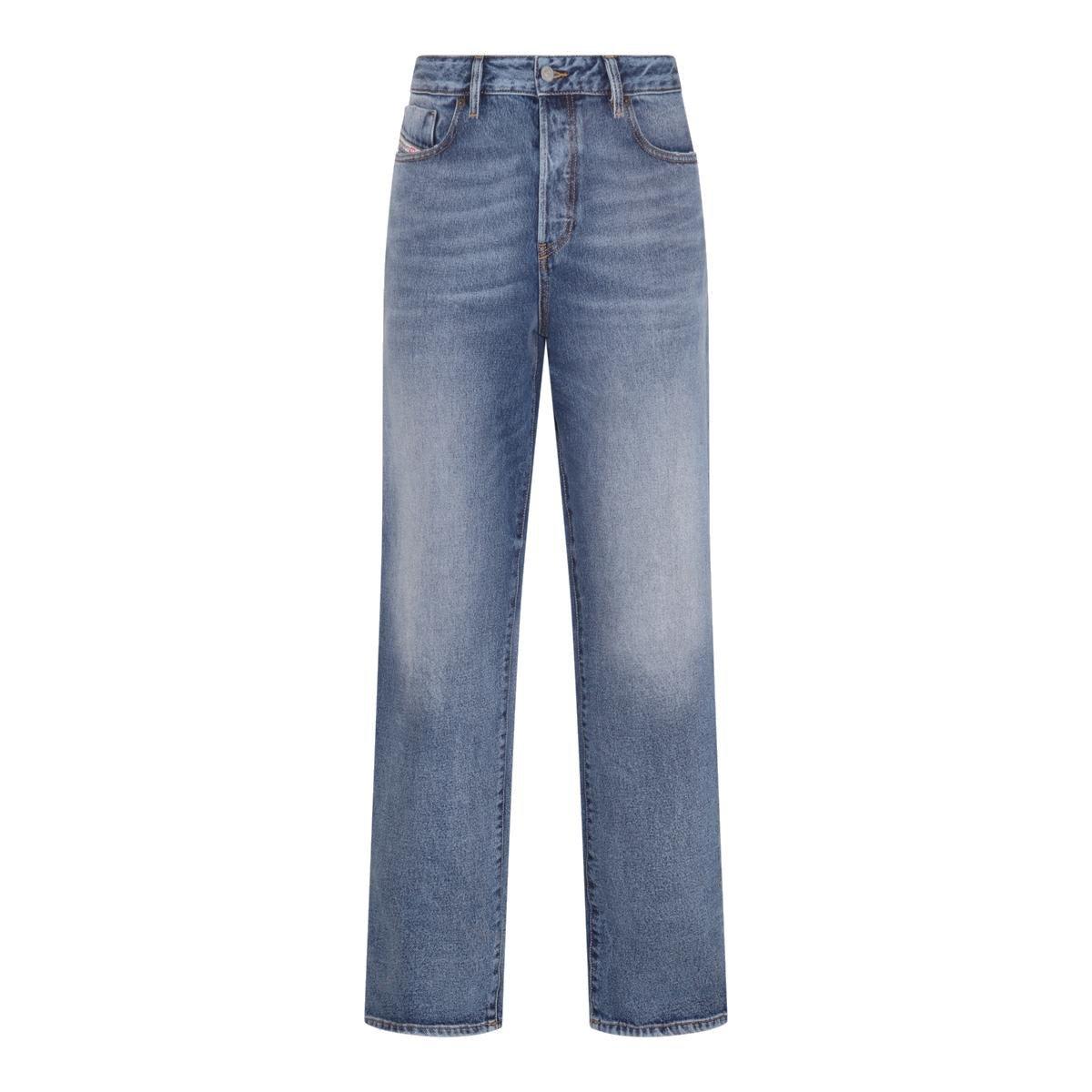 Diesel Wide-leg Loose-fit Jeans In Denim
