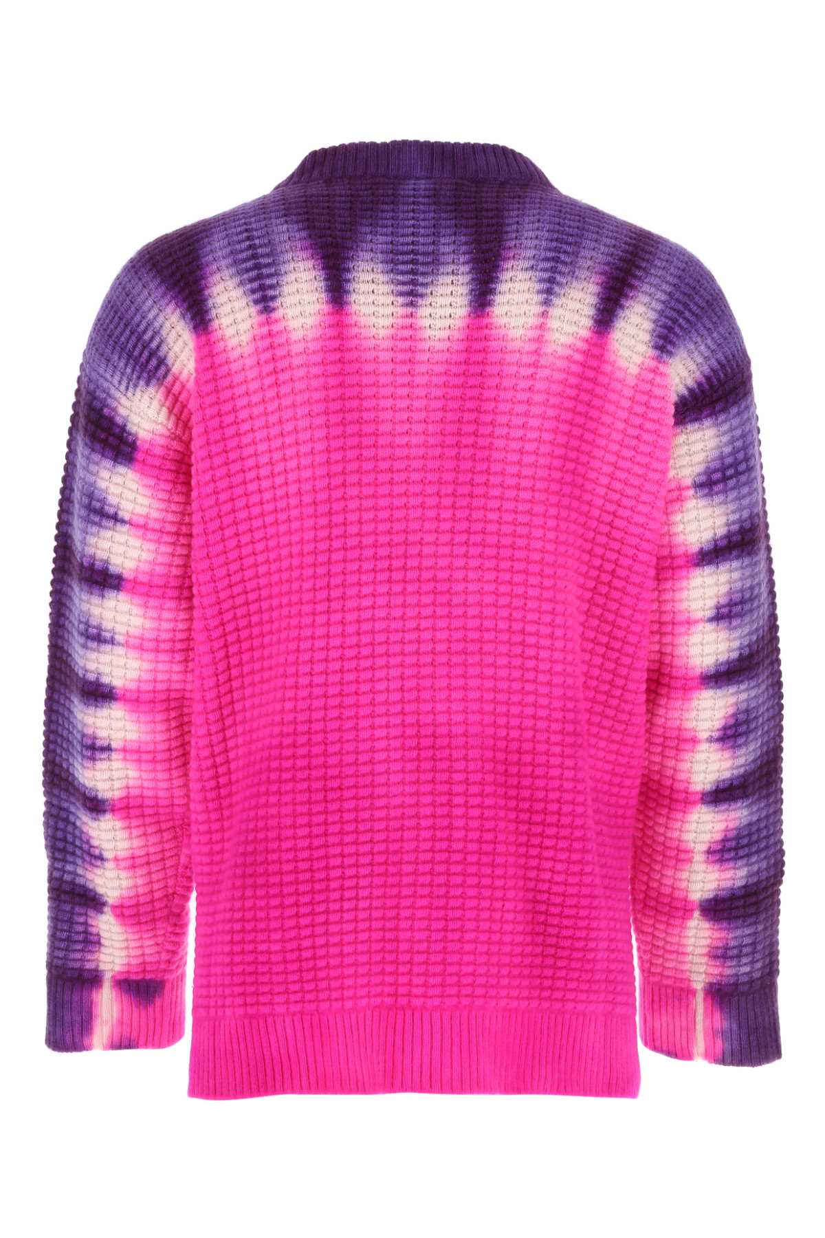 The Elder Statesman Multicolor Cashmere Sweater In Ivopurneopin