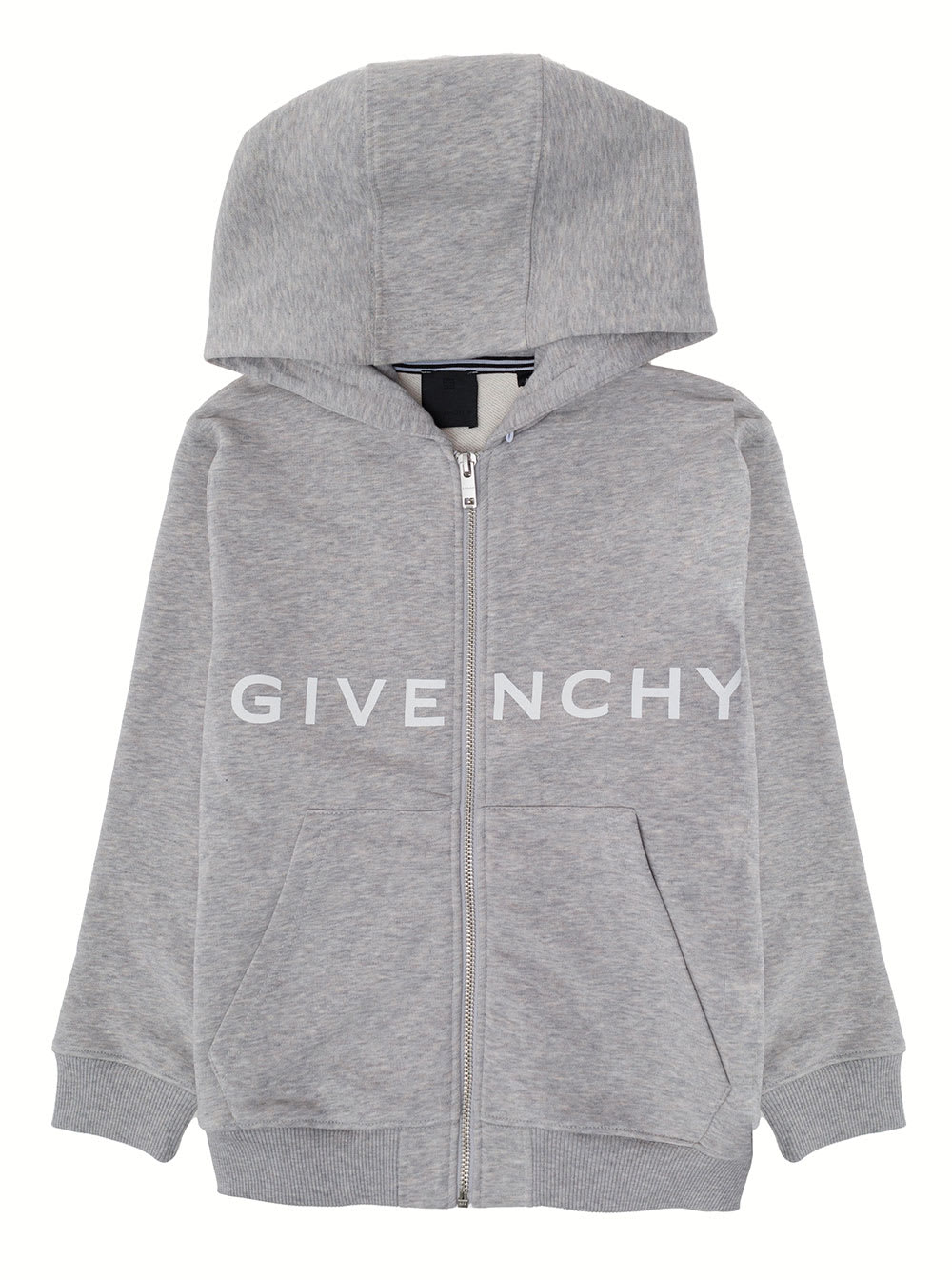 Givenchy Boy Blend Cotton Grey Hoodie With Logo