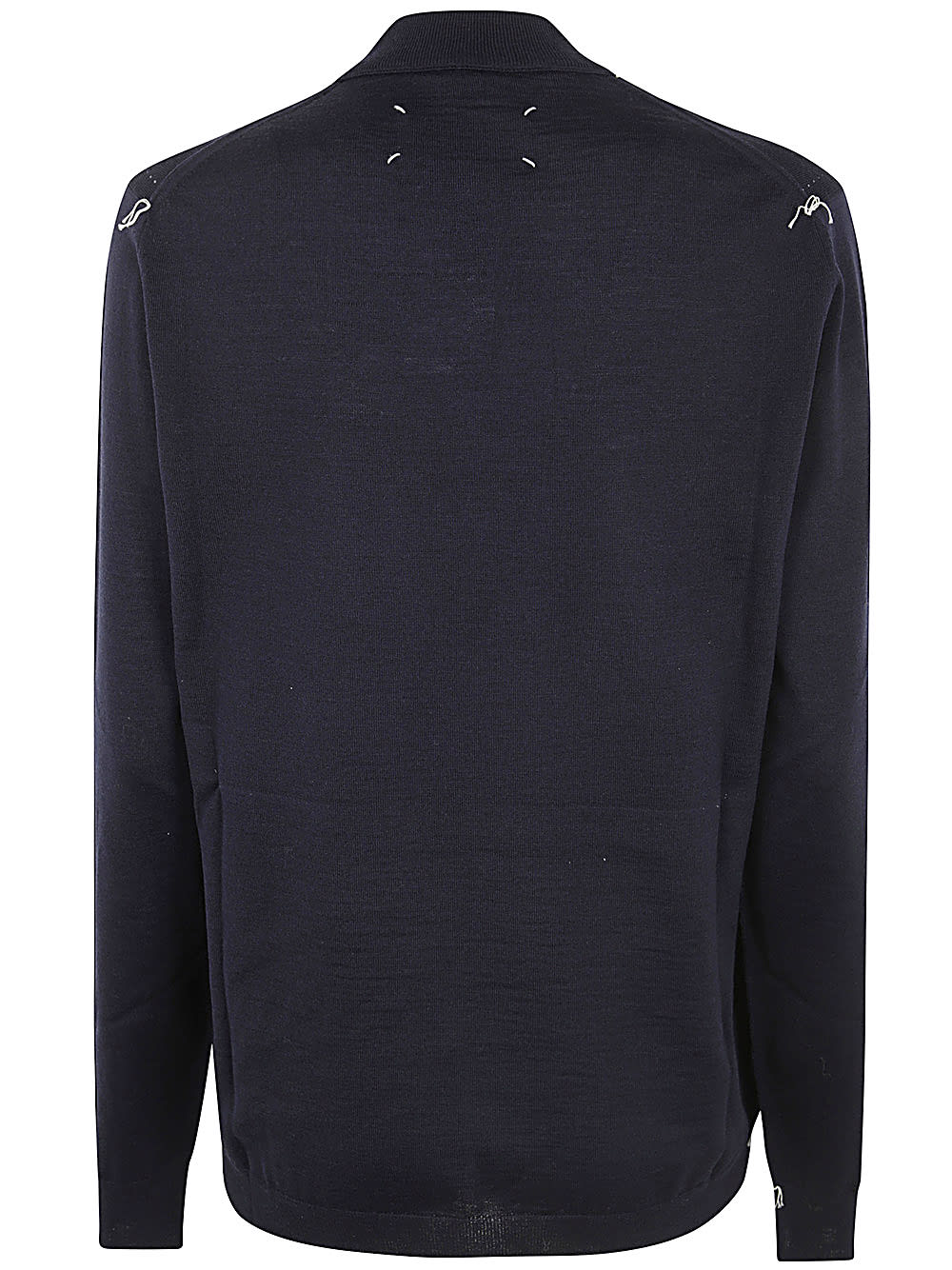 Shop Maison Margiela Round Neck Sweater In Navy