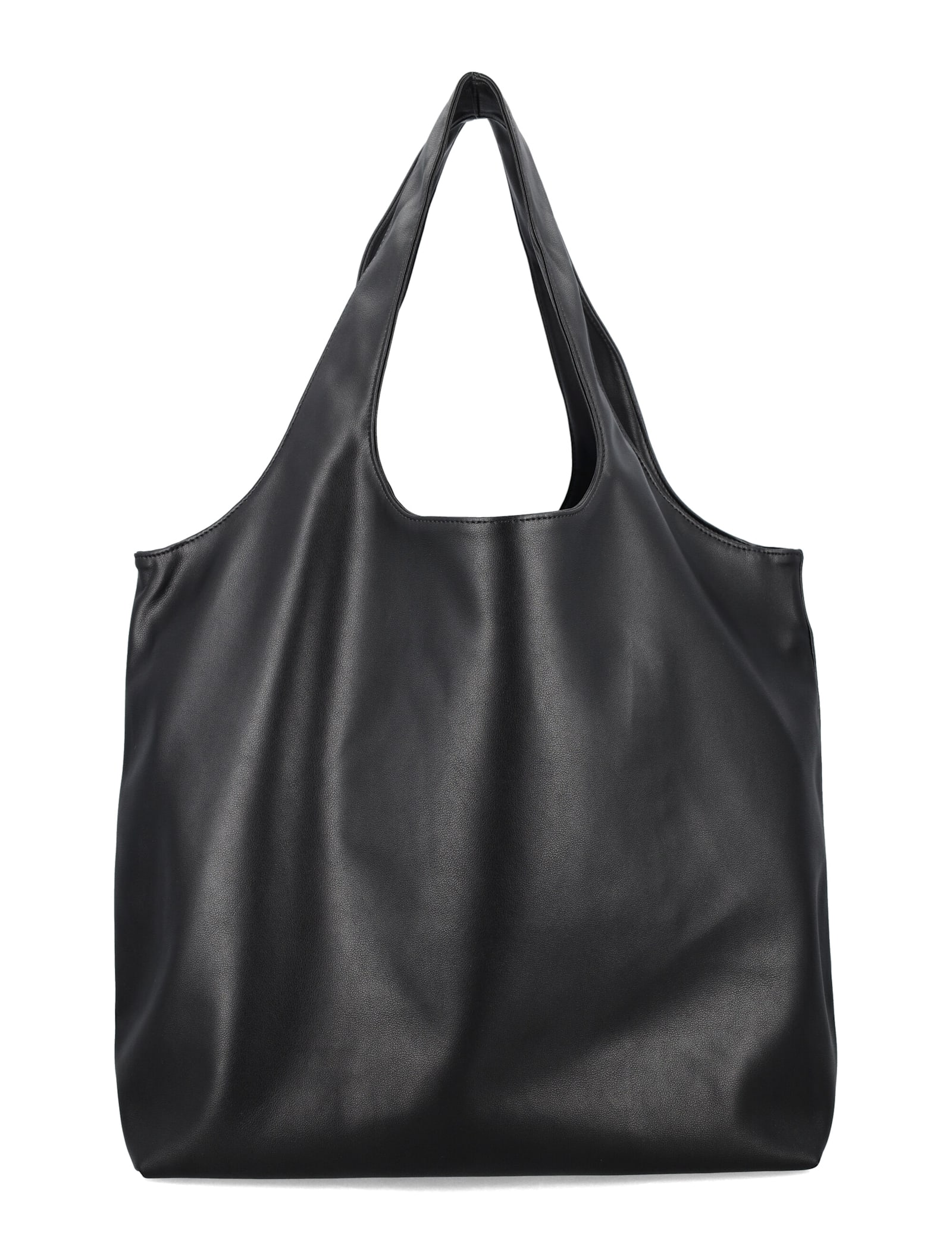 Apc A.p.c. Ninon Black Small Faux Leather Tote In Black