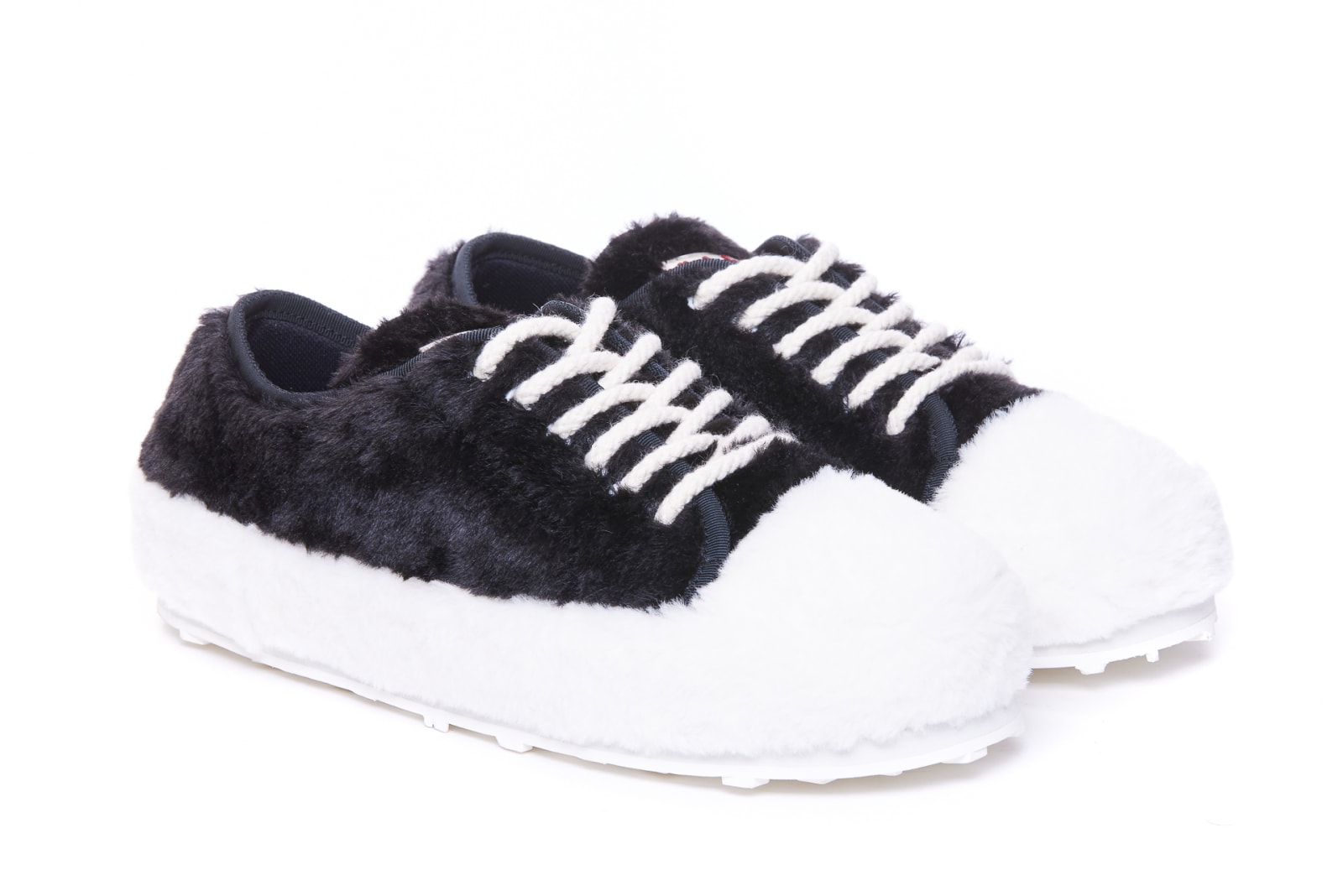 Shop Marni Teddy Sneakers In Black