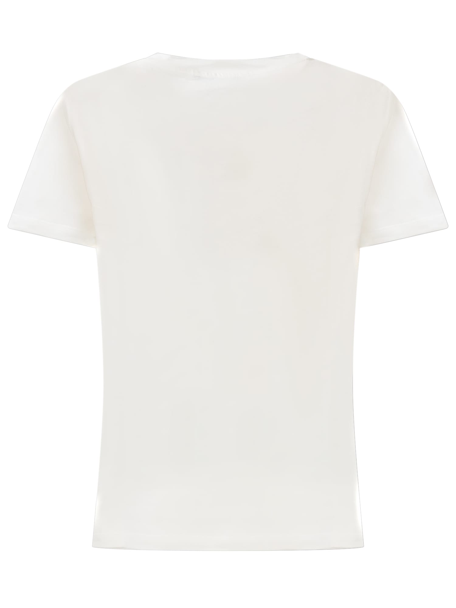 Shop Young Versace T-shirt With Logo In Bianco-tutu Pink