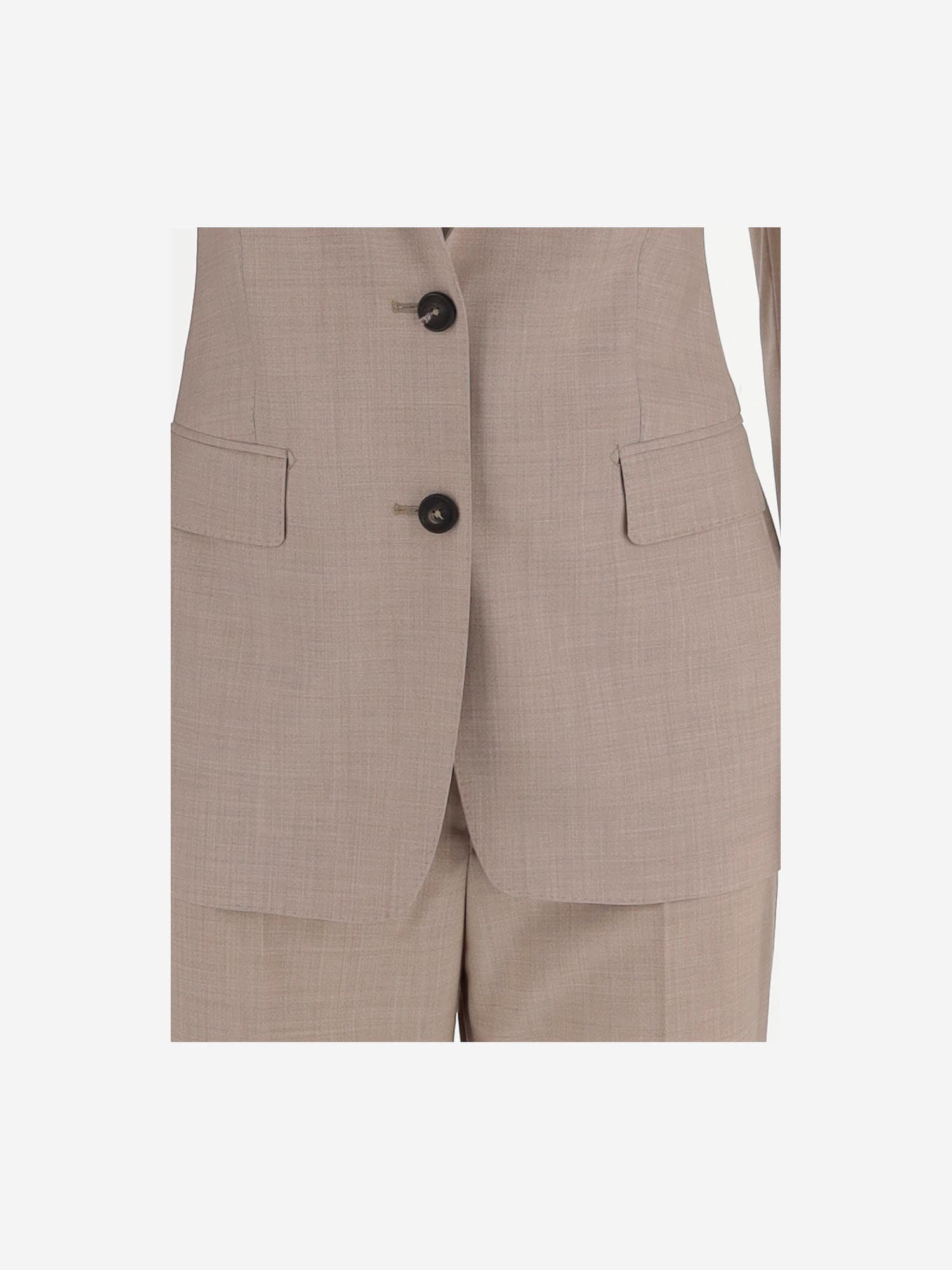 Shop Tagliatore Virgin Wool And Silk Suit In Beige