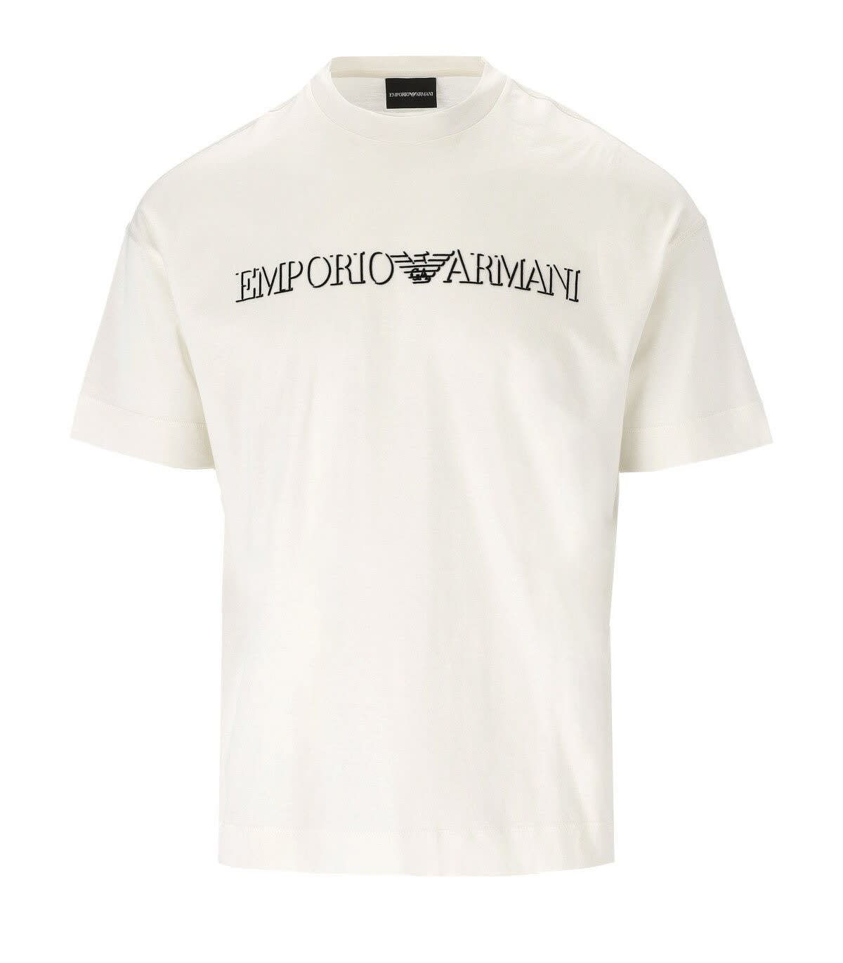 Emporio Armani Off-white T-shirt With Logo