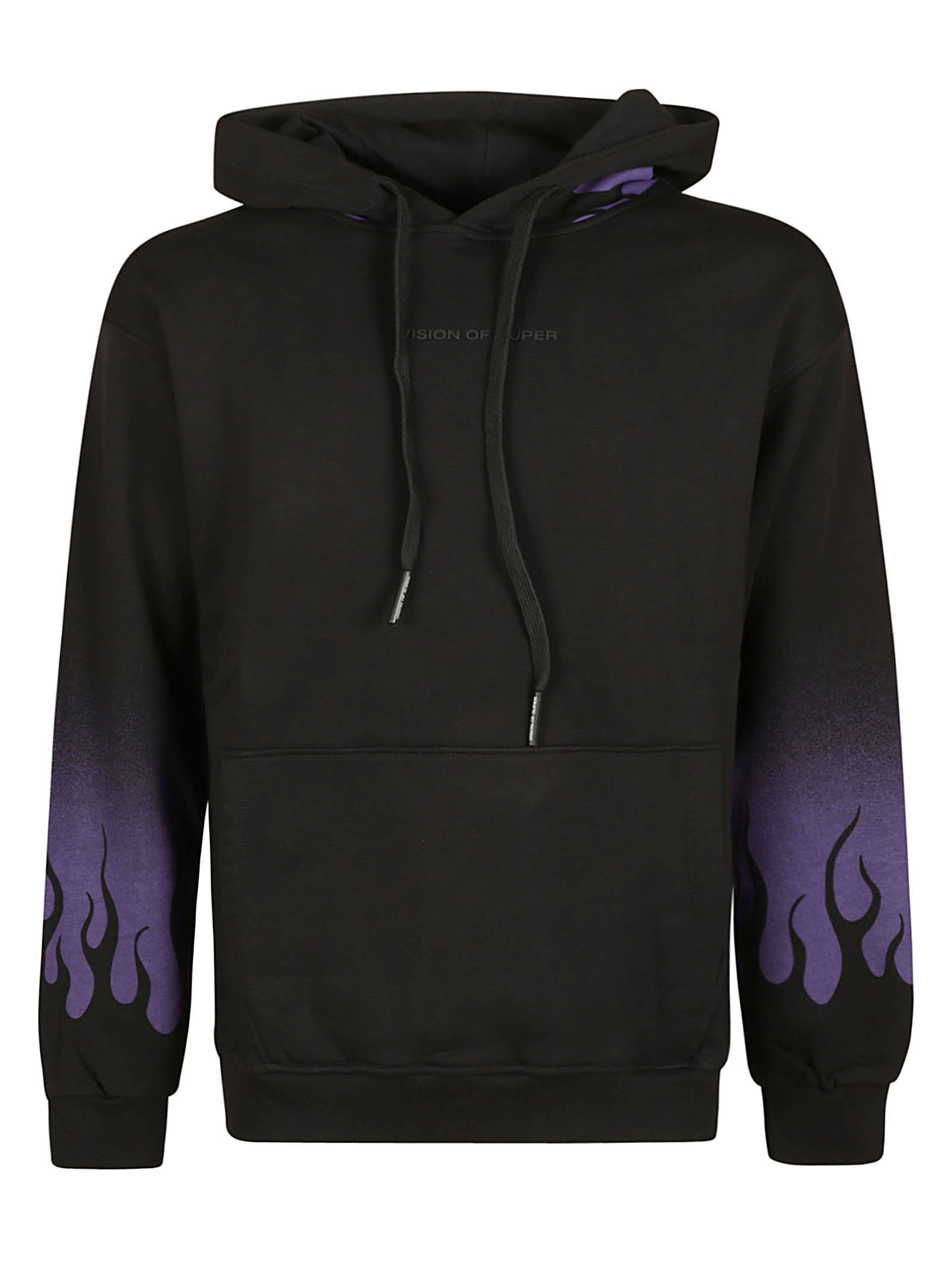 Vision of Super Flame Effect Logo Embroidered Hoodie