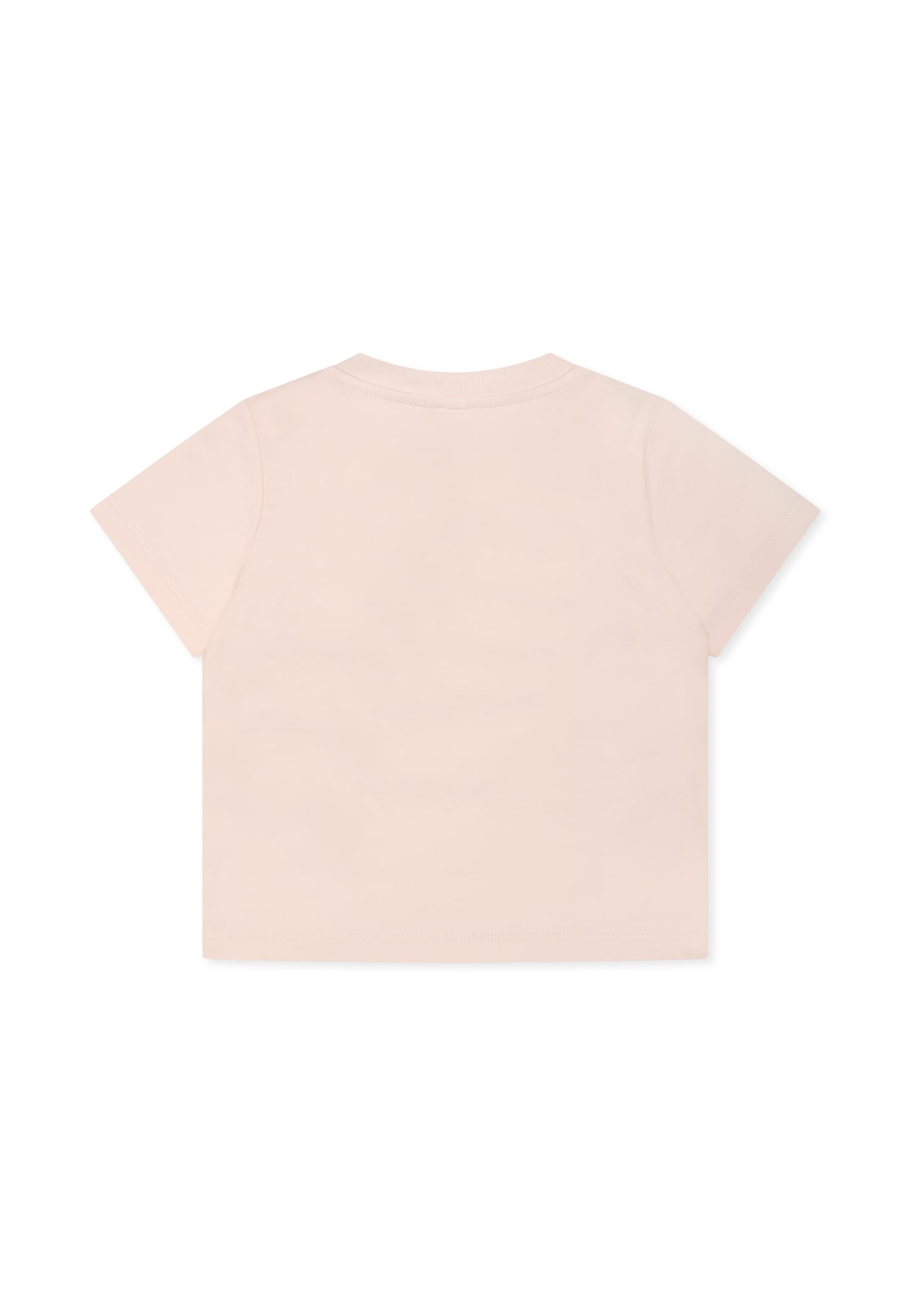 Stella Mccartney Pink T-shirt For Baby Girl With Cherry In Pink