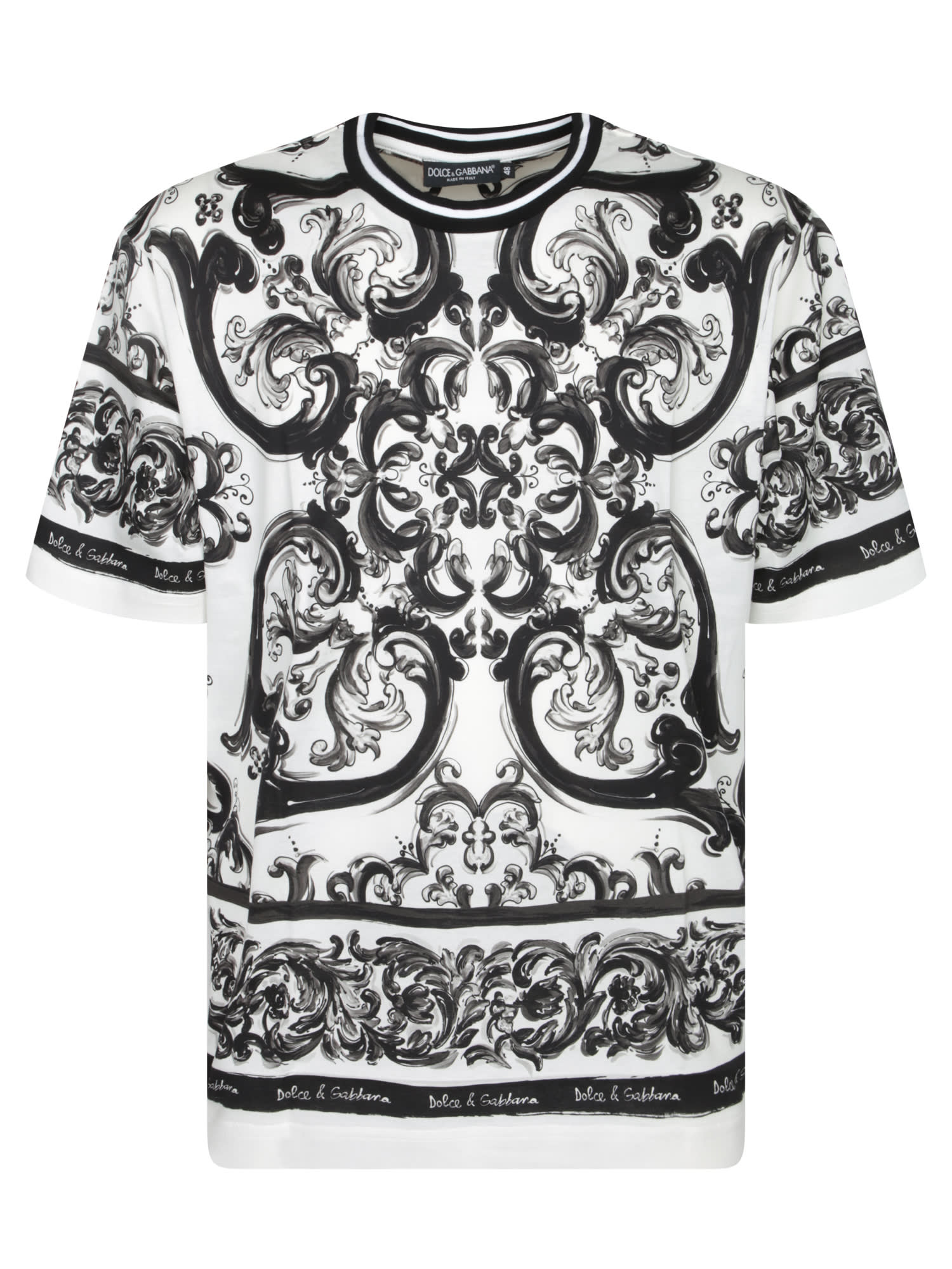Dolce & Gabbana Maiolica T-shirt In Black