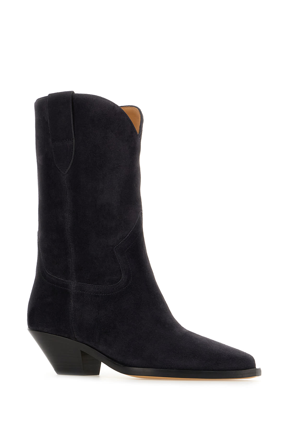 Shop Isabel Marant Black Suede Twist Boots In Faded Black