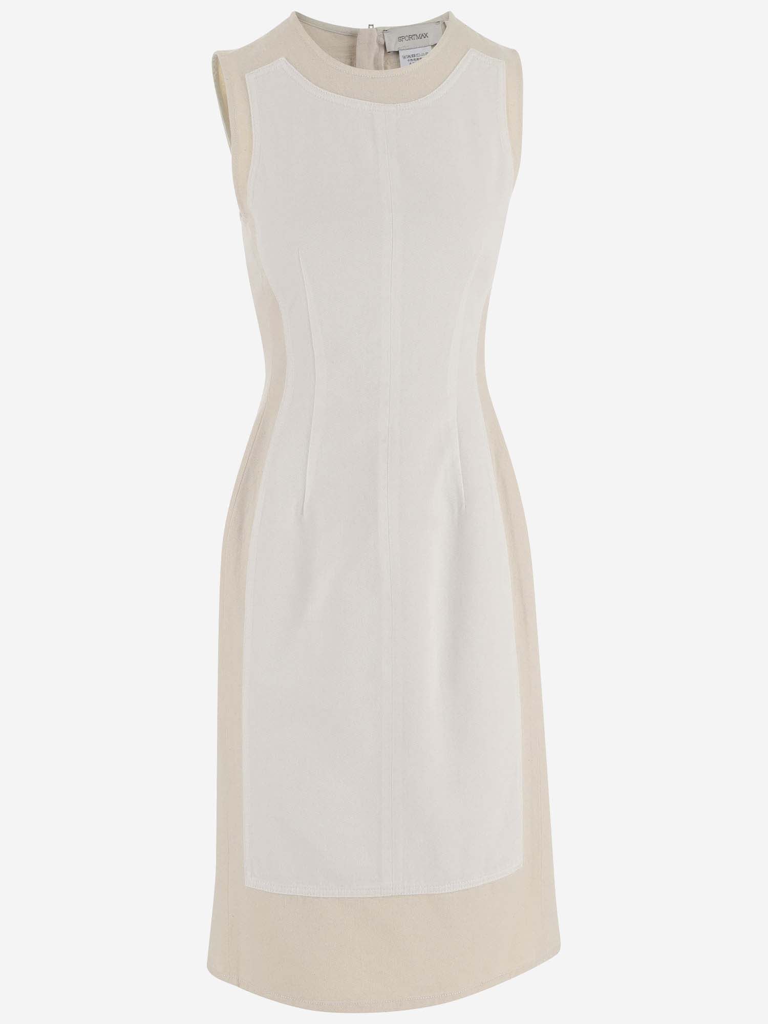 Sportmax Dress Made Of Pure Cotton Bull In White