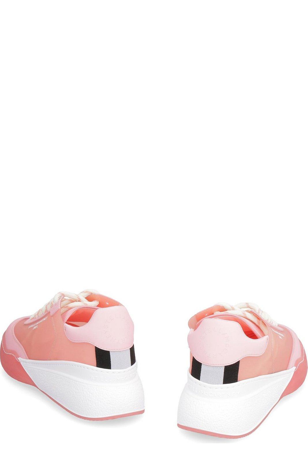 Shop Stella Mccartney Loop Lace-up Sneakers In Pink