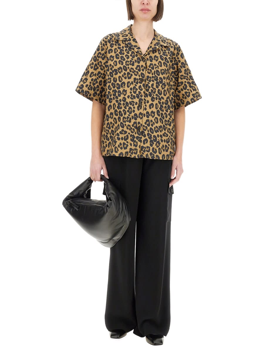 Aspesi Shirt Leopard Print Chest Pocket In Animalier