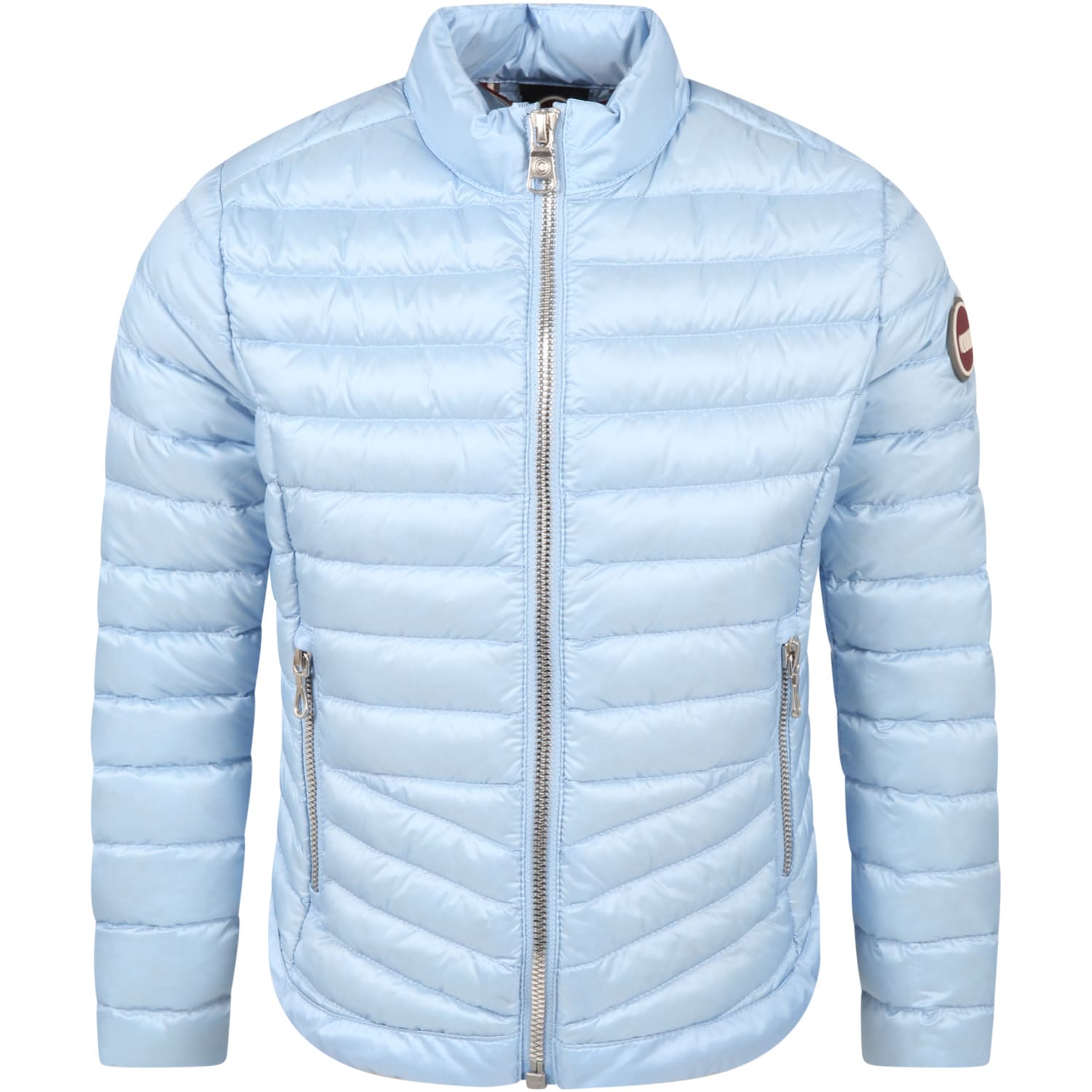 Colmar Light-blue Jacket For Girl With Logo