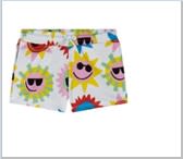 Stella Mccartney White Shorts For Girl With Sun In Multi