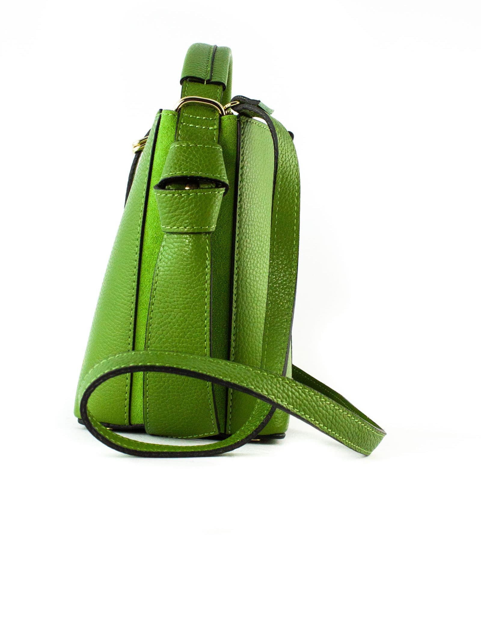 Shop Avenue 67 Green Grained Leather Bag