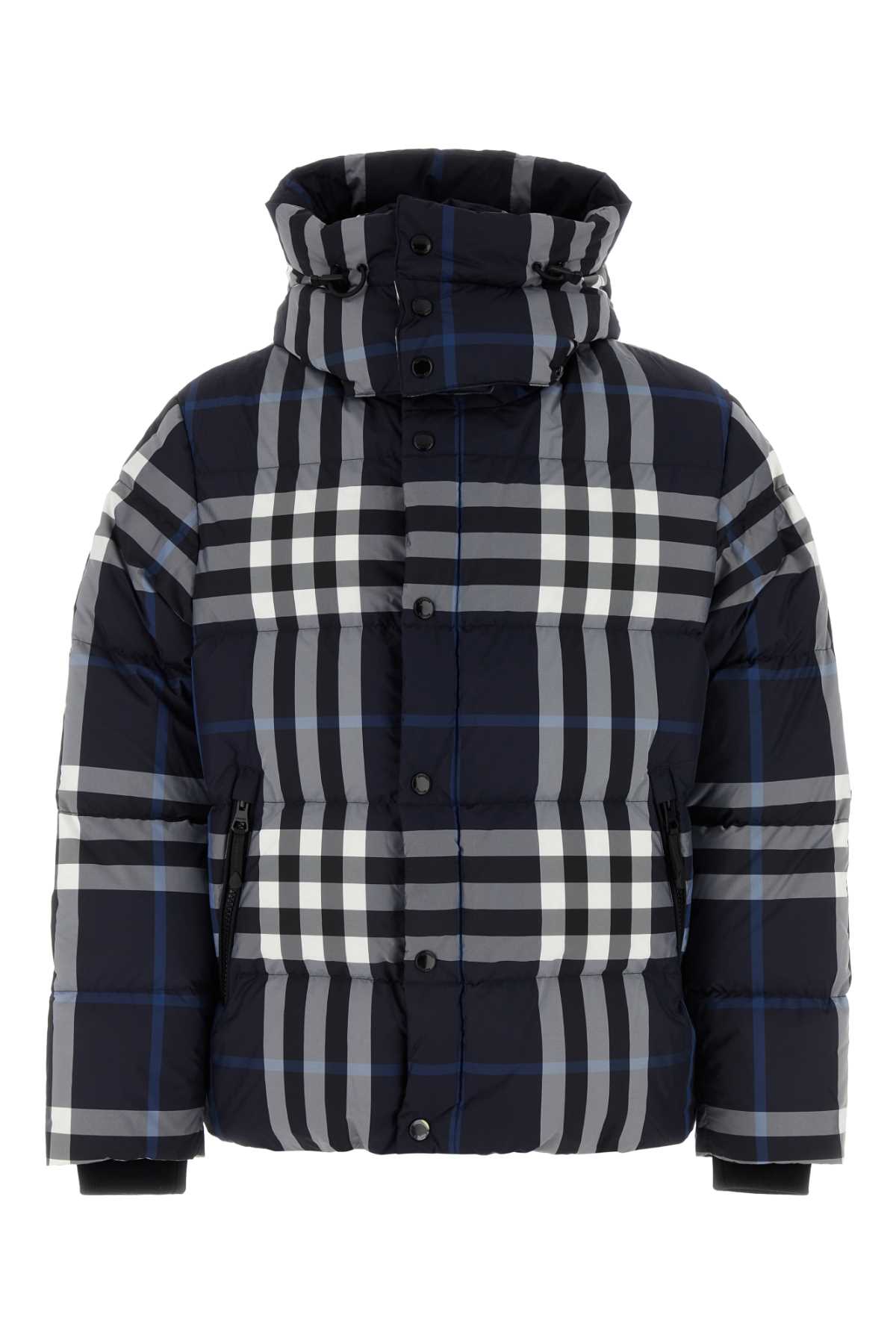 Shop Burberry Printed Polyester Down Jacket In B3421