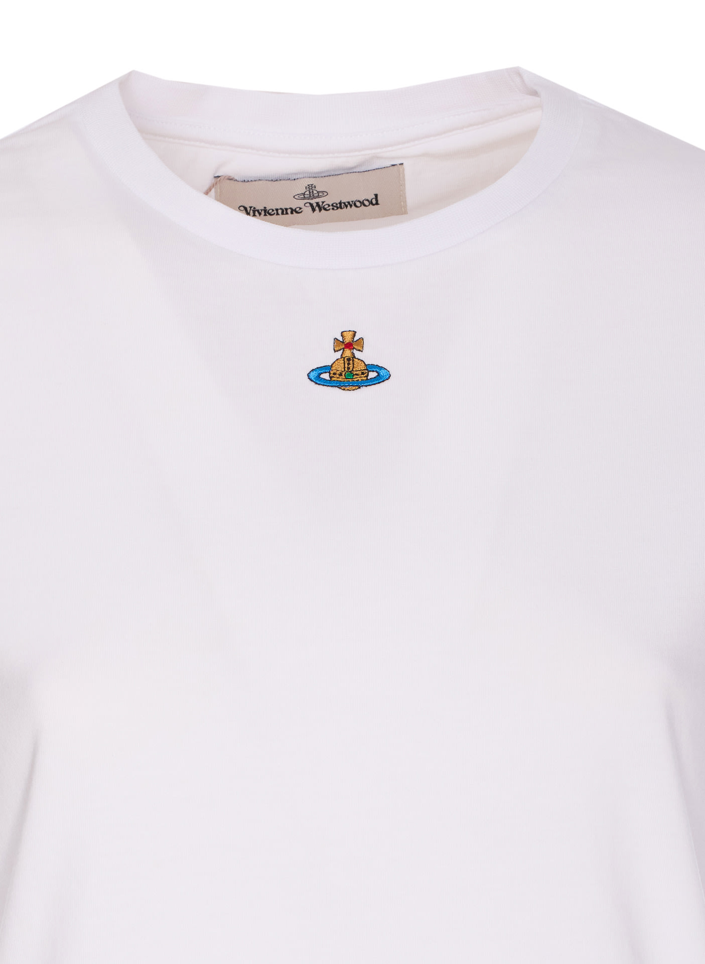 Vivienne Westwood Orb Logo Cotton Jersey T-shirt In White