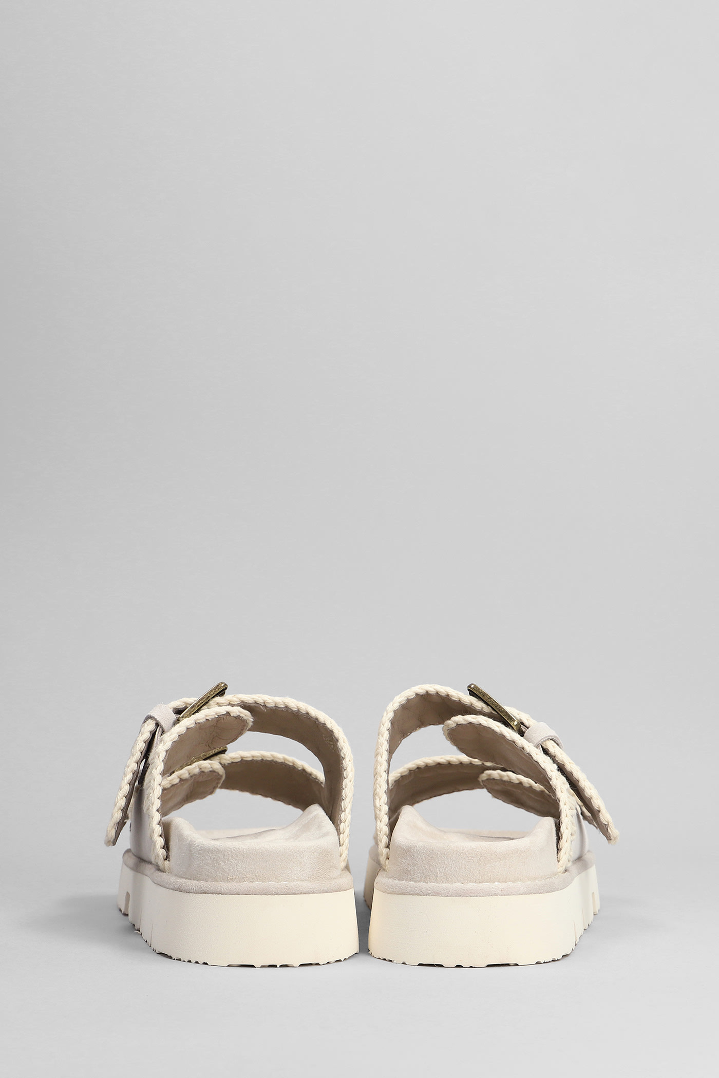 MOU NEW BIO FLATS IN GREY SUEDE