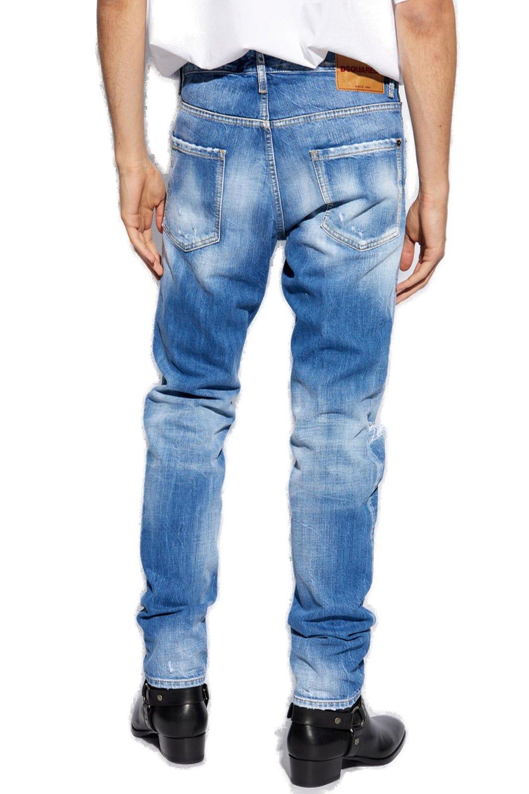 Shop Dsquared2 Cool Guy Distressed Jeans In Blue