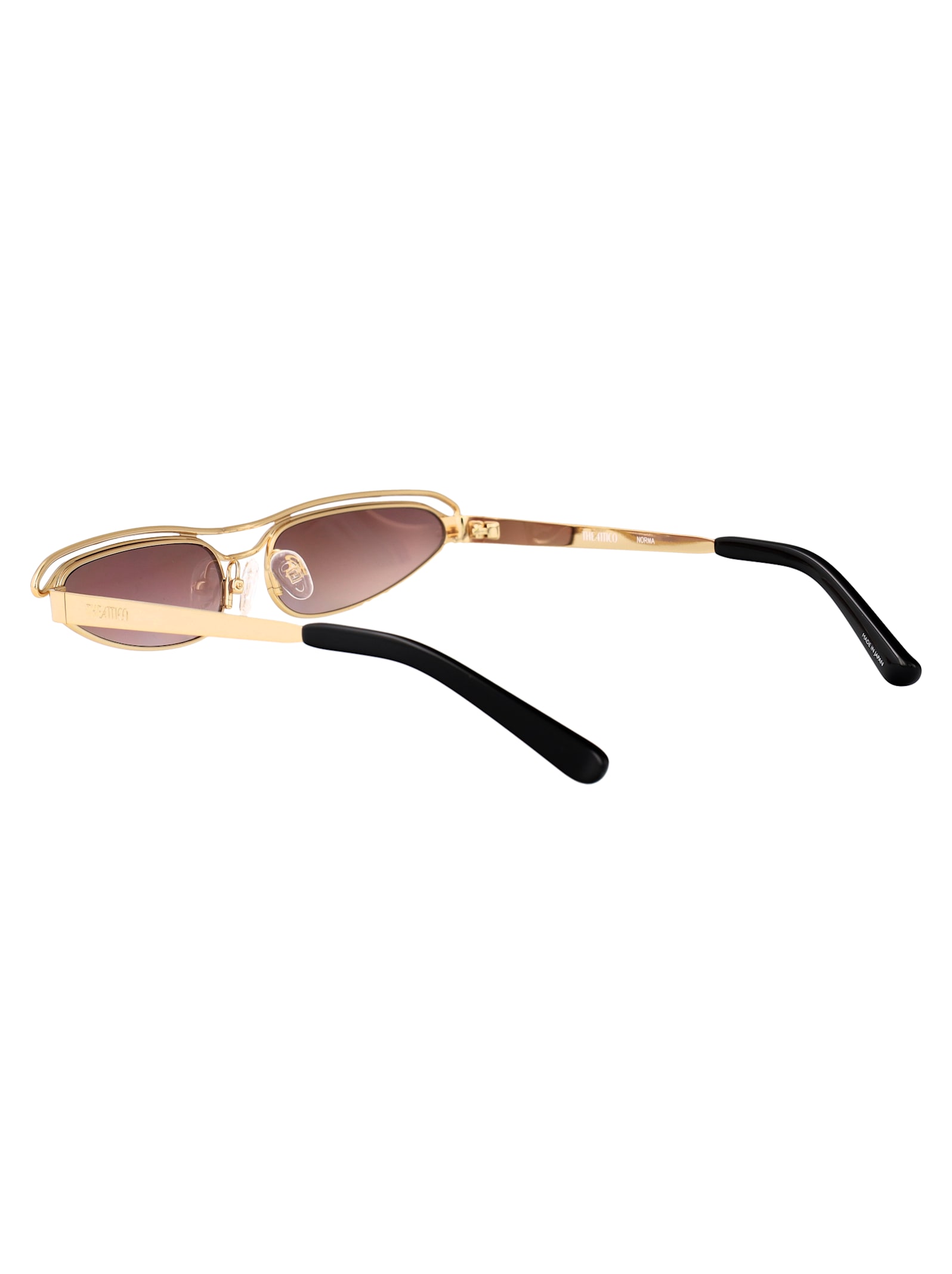 Attico Geometric Frame Sunglasses In Gold