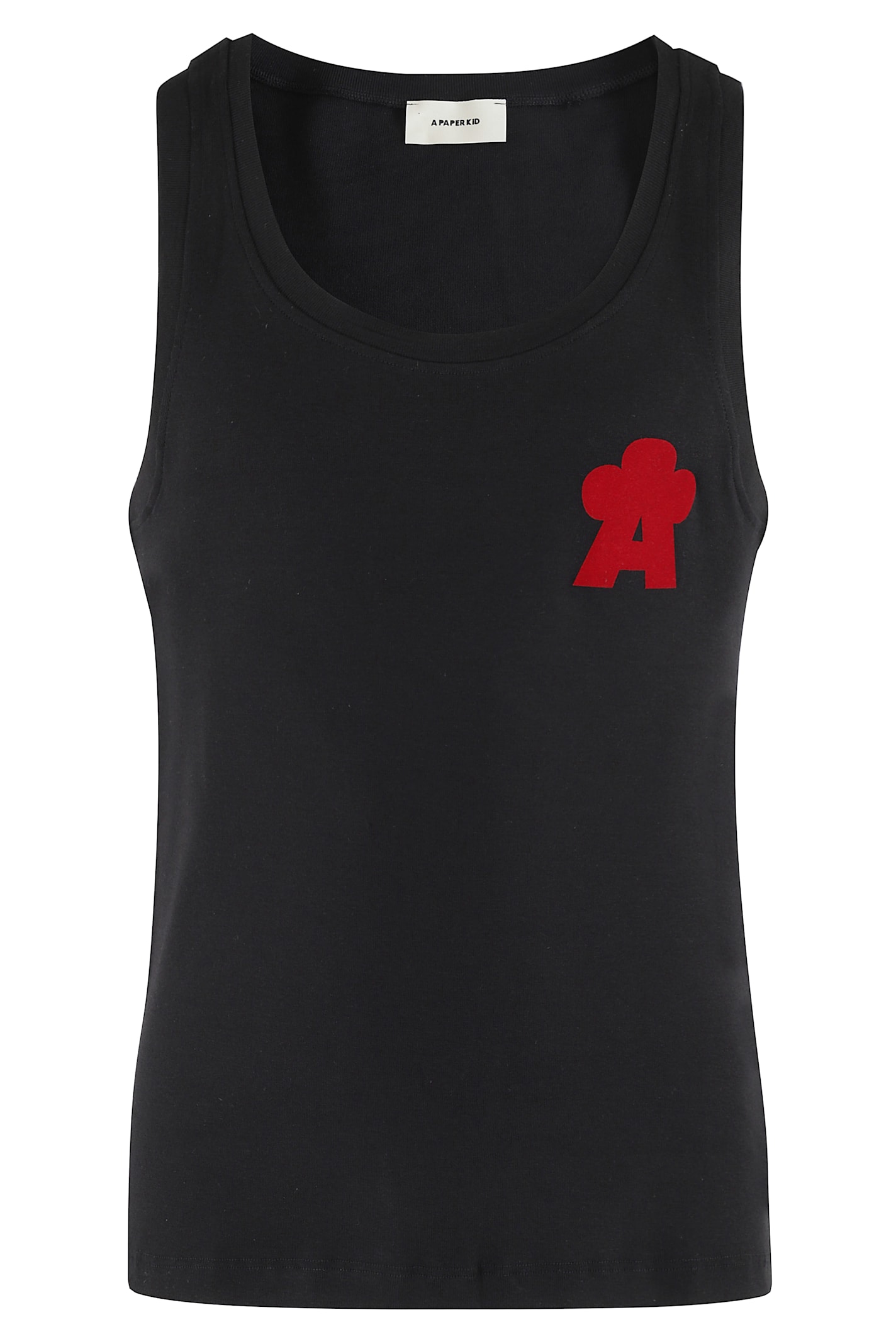 A Paper Kid Rounded Necklinetank Top In Nero