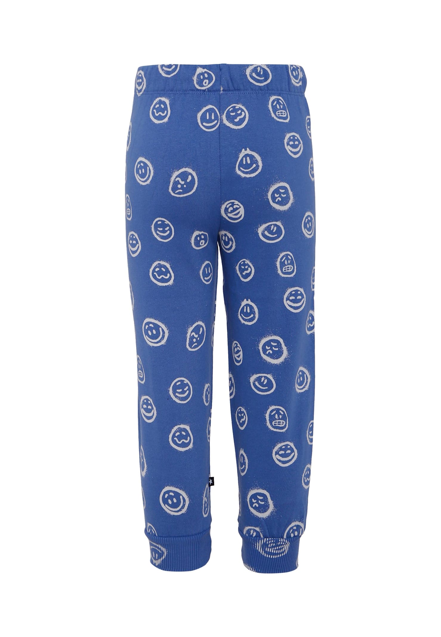 Molo Simeon Smiley-face Track Pants In Blue