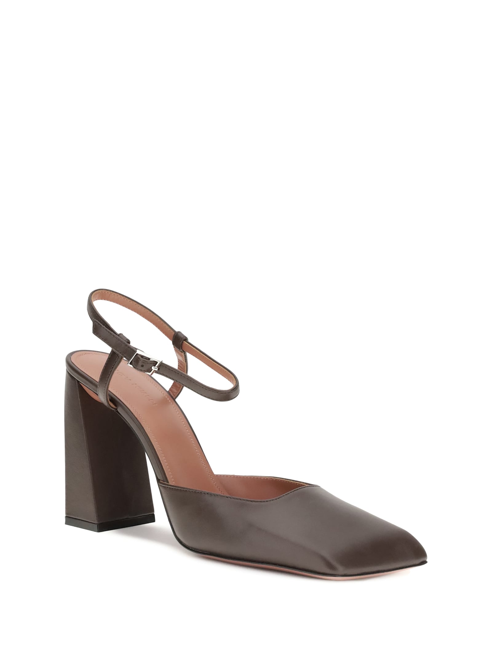 Amina Muaddi Charlotte Pumps In Brown