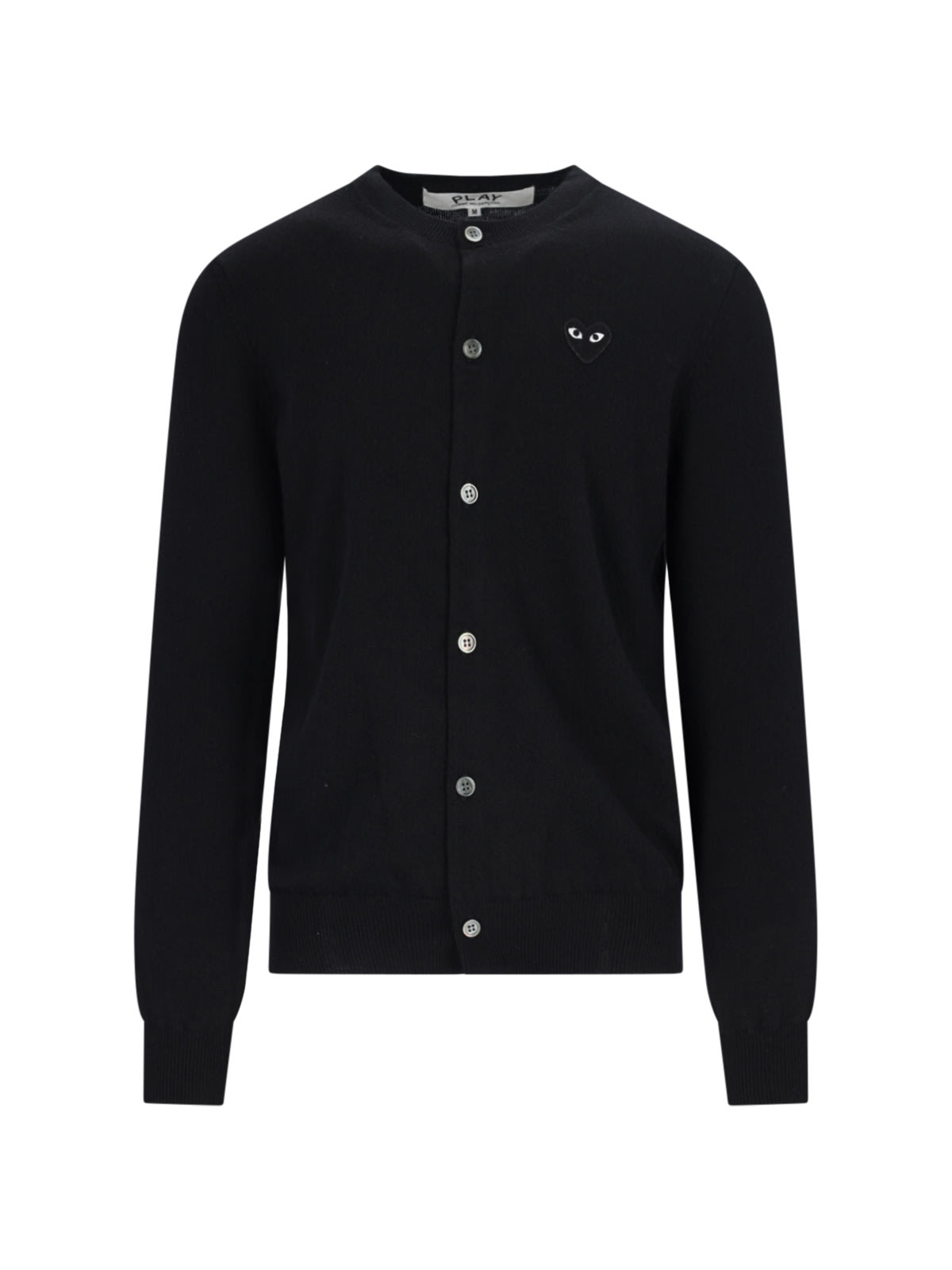 Comme Des Garçons Play Logo Cardigan In Black