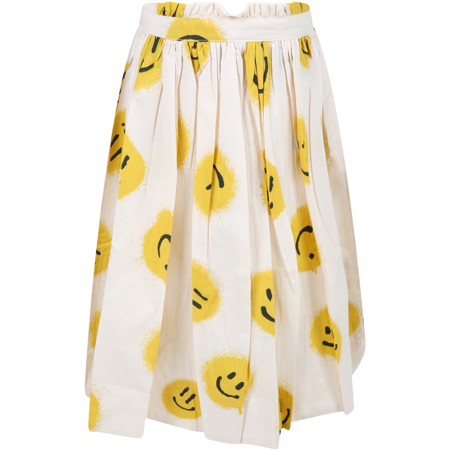 Molo Ivory Skirt For Girl With Smile