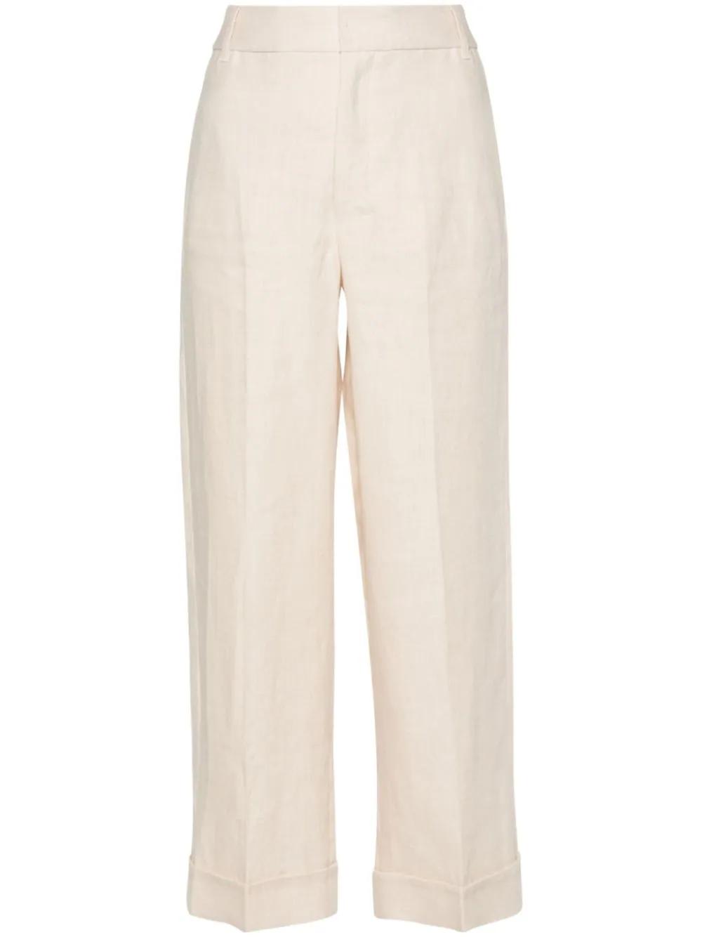 Shop 's Max Mara Straight-leg Palazzo Trousers In Beige