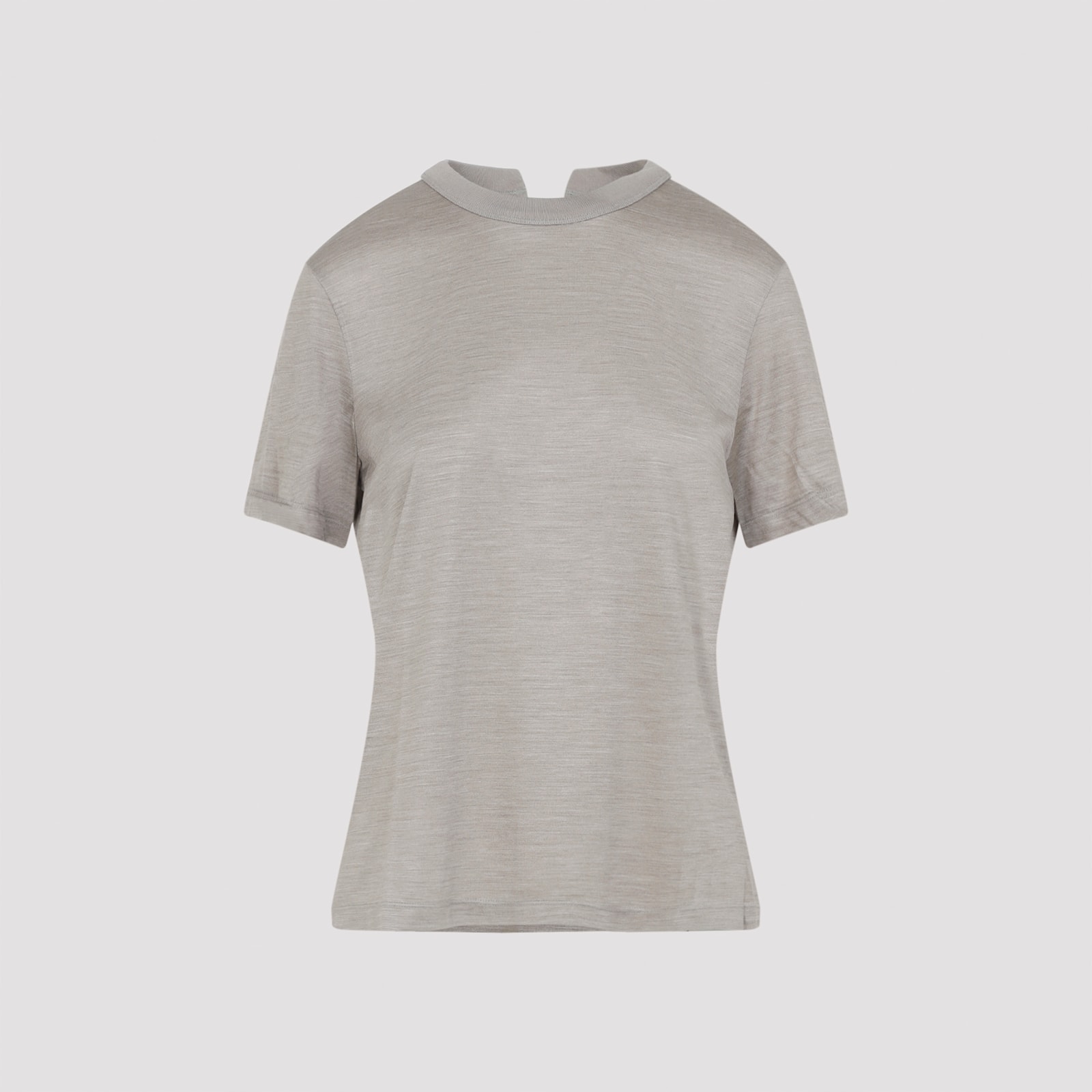 Carven Gray Fitted T-shirt In Brown