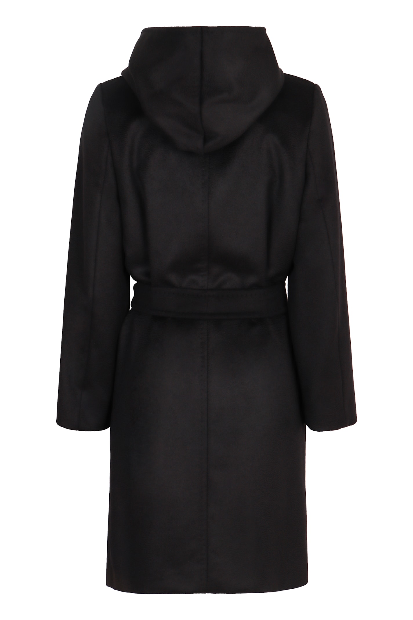 Max Mara Studio Newmang Wool Coat In Black