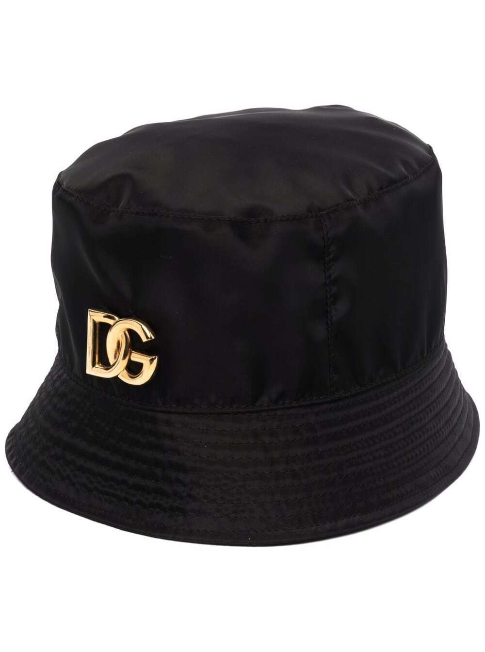 Dolce & Gabbana Bucket Nylon Hat With Logo Buckle