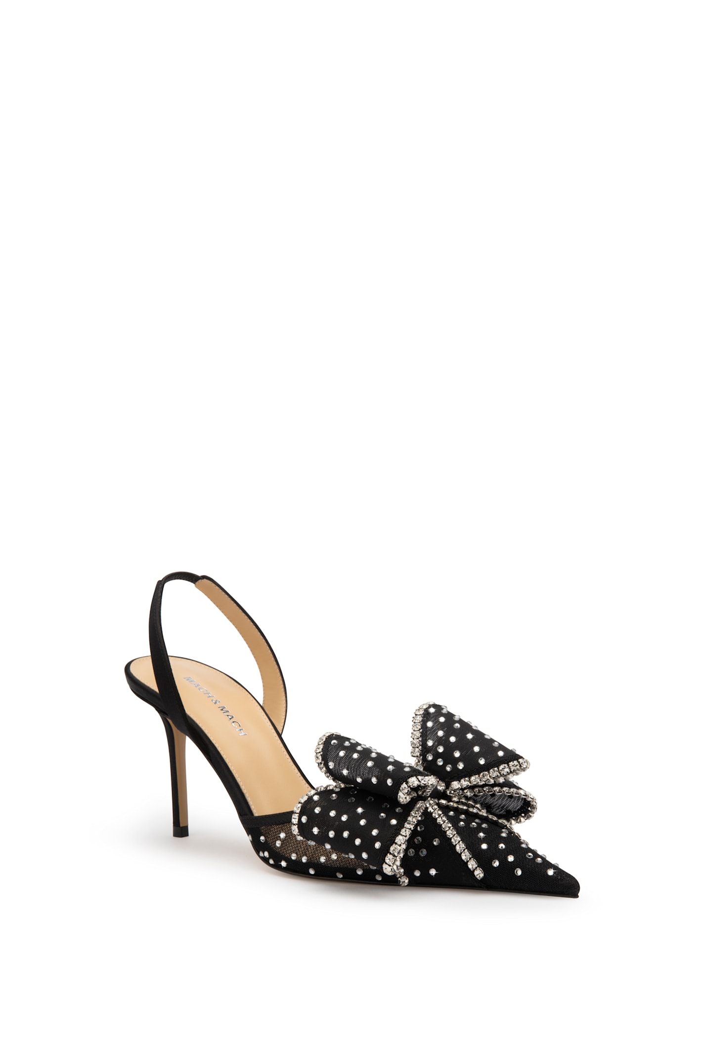 Mach & Mach Heel Sandals In Black