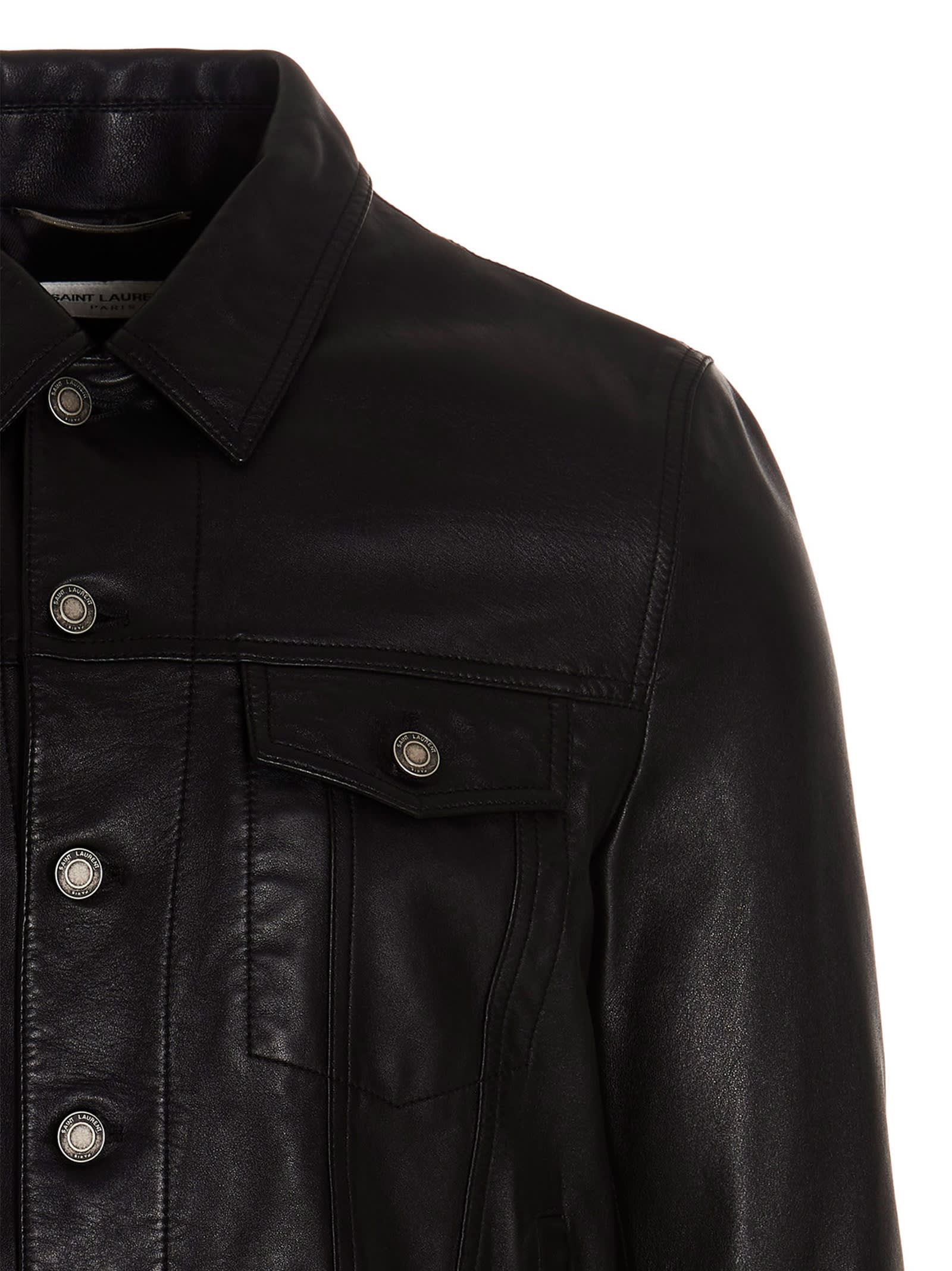 Shop Saint Laurent Segovia Jacket, In Black