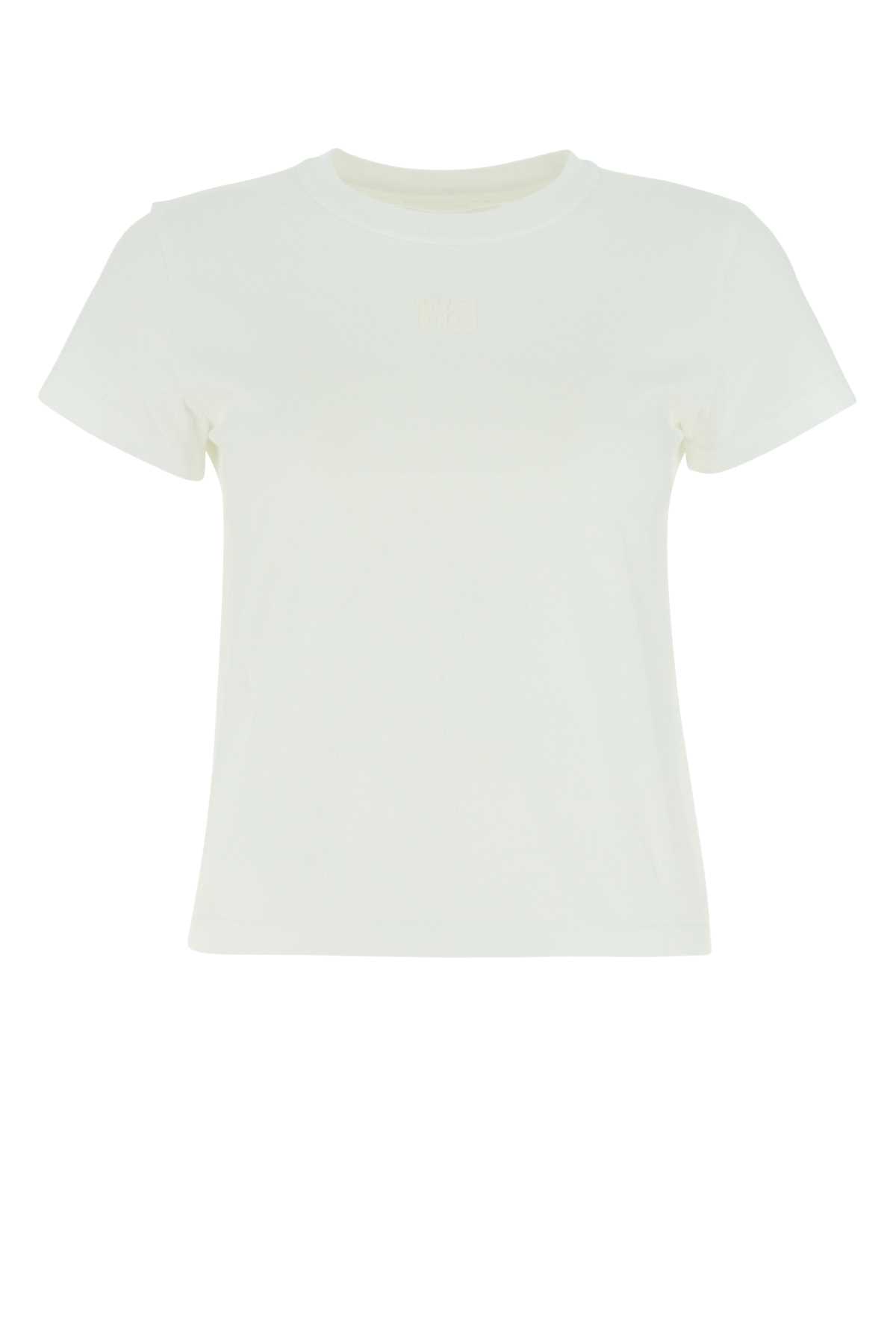 Shop Alexander Wang T White Cotton T-shirt In 100