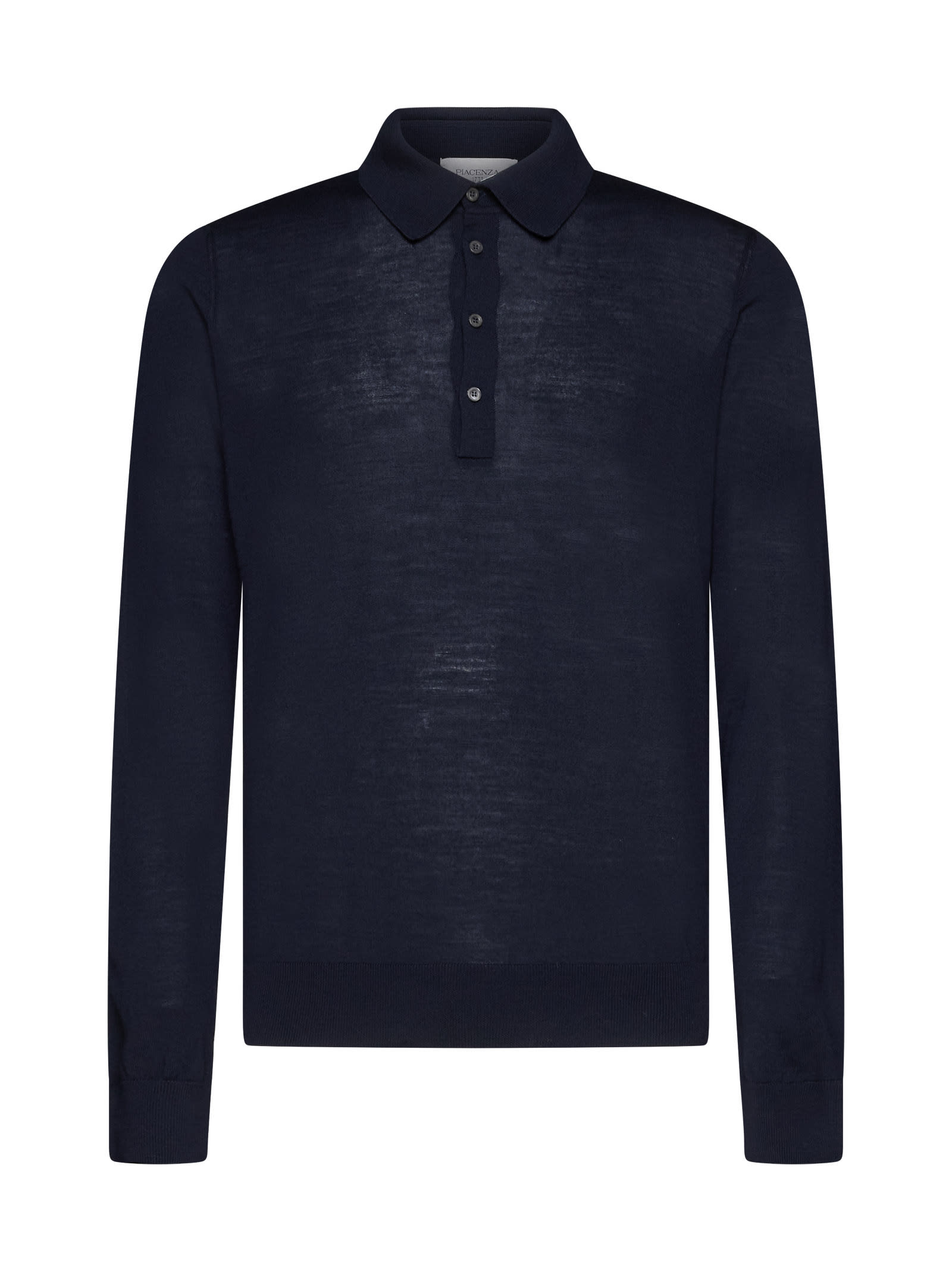 Piacenza Cashmere Polo Shirt In Blue Navy