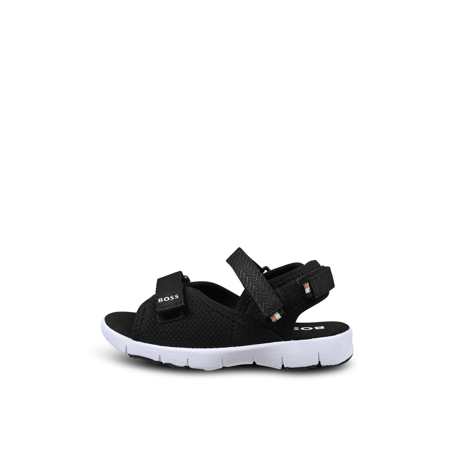 Hugo Boss Black Sandals For Boy With Logo In Black