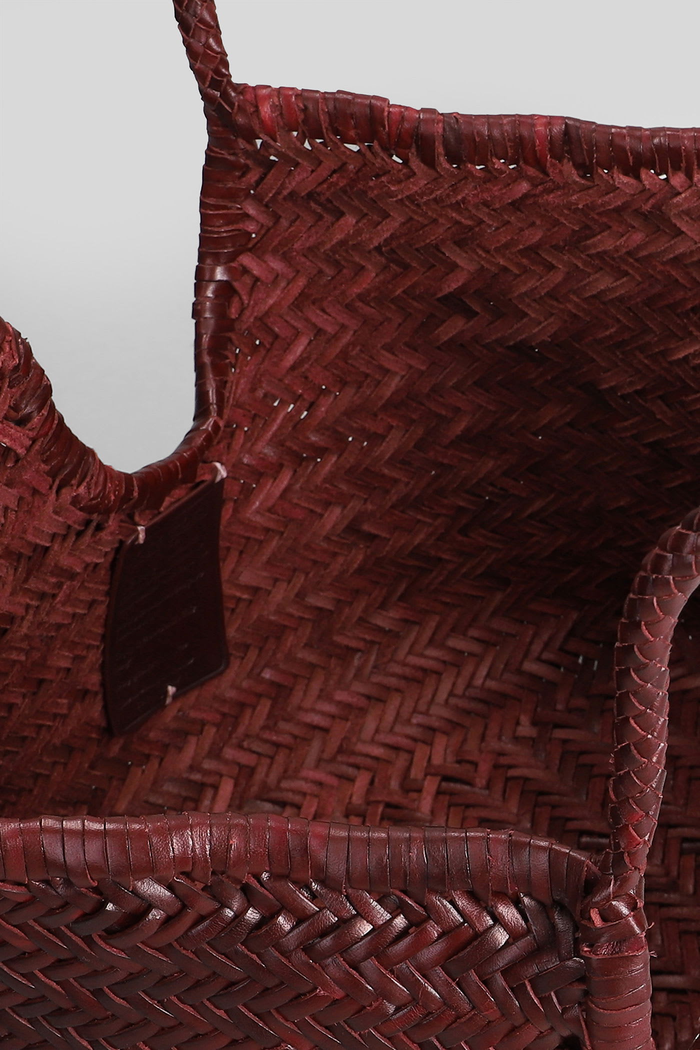 Dragon Diffusion Nantucket Basket Big Tote In Bordeaux Leather In Burgundy