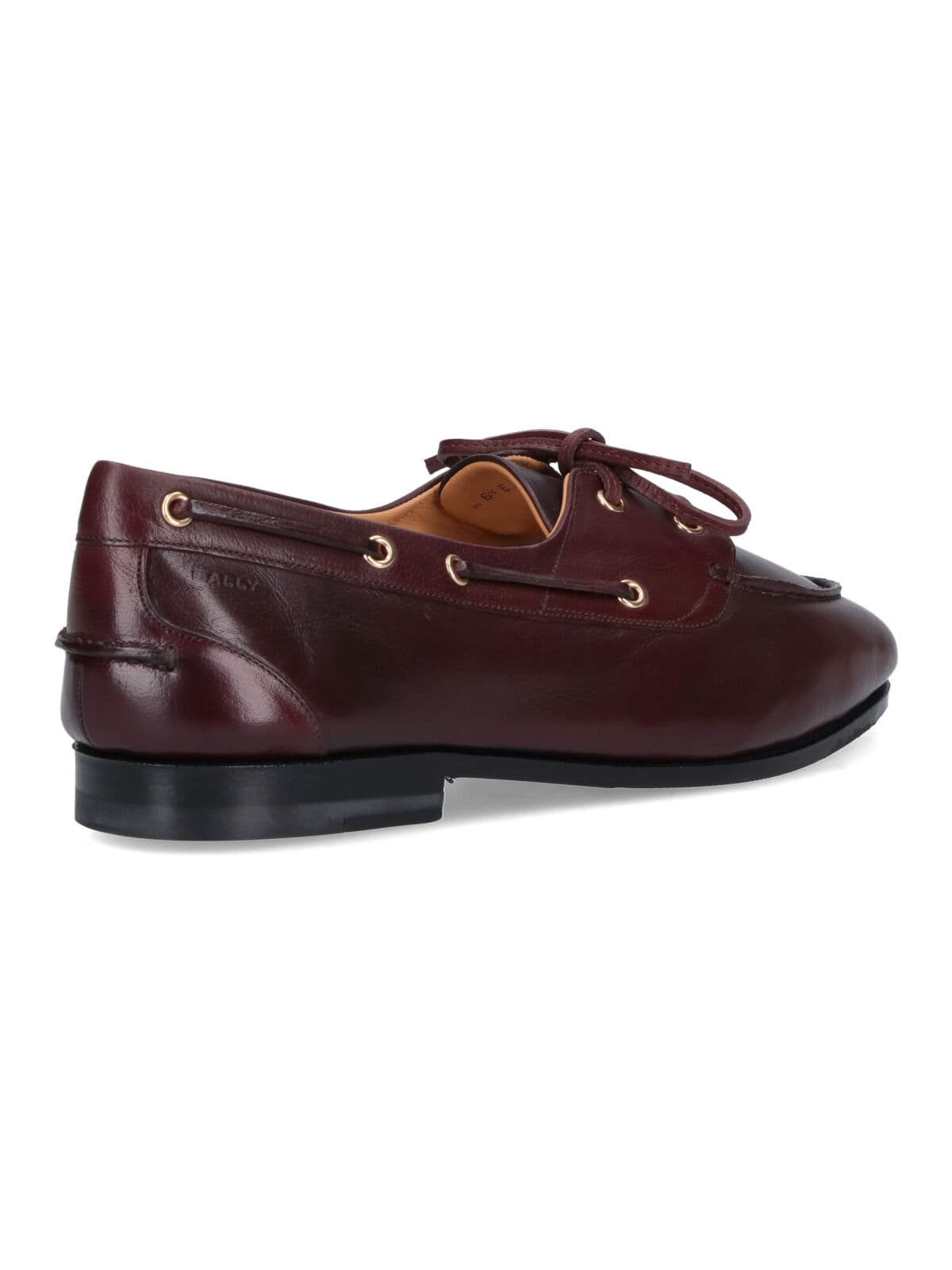 Bally Leather Loafers With Round Toe And Rubber Sole In Brown