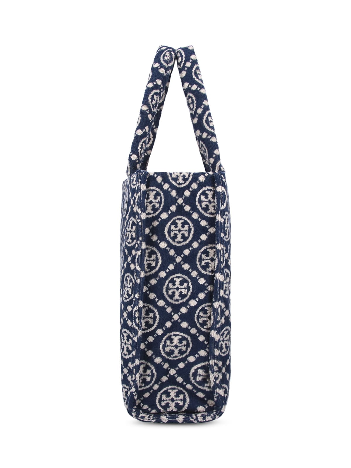 Shop Tory Burch T-monogram Terry Tote Bag In Blue