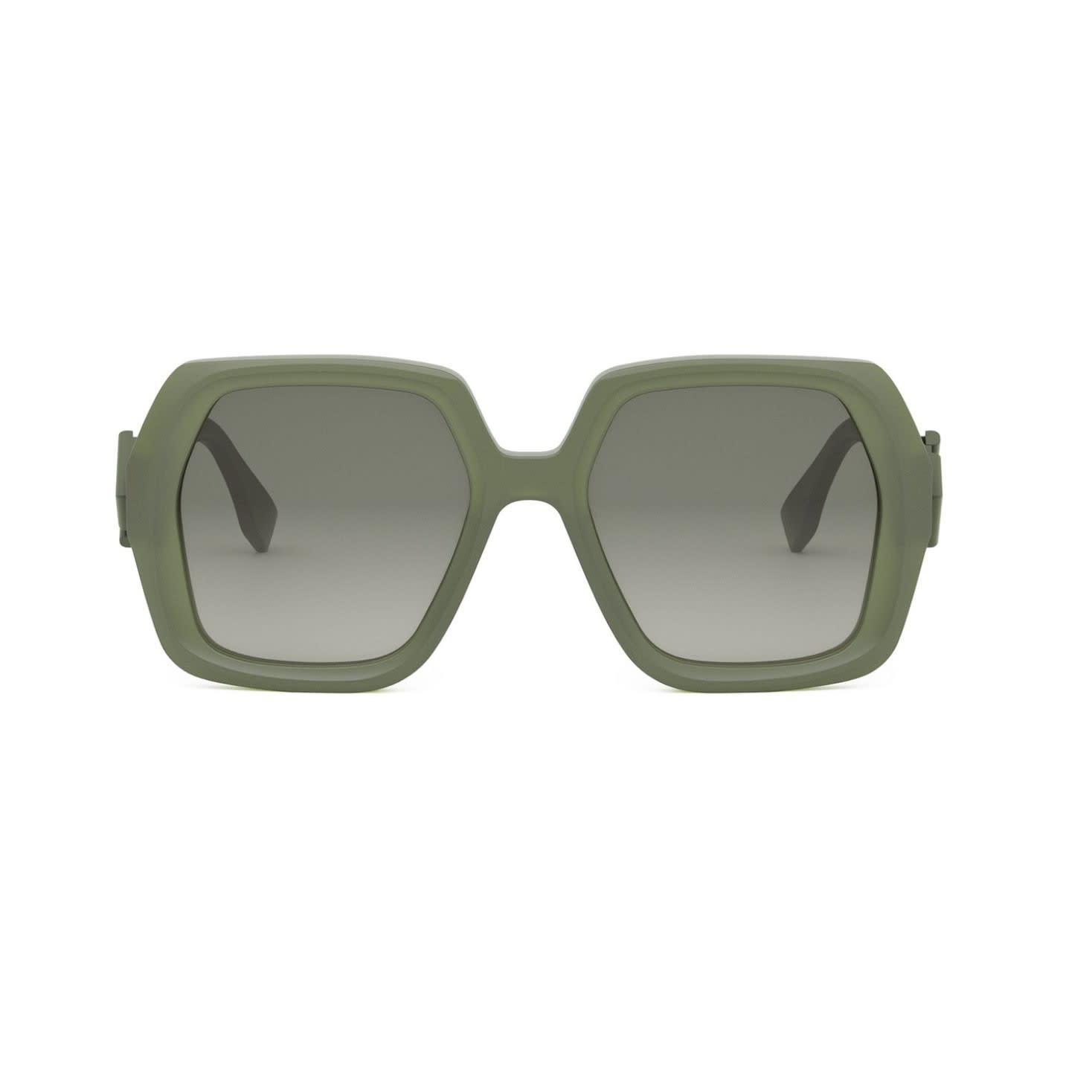 Shop Fendi Sunglasses In Verde/grigio