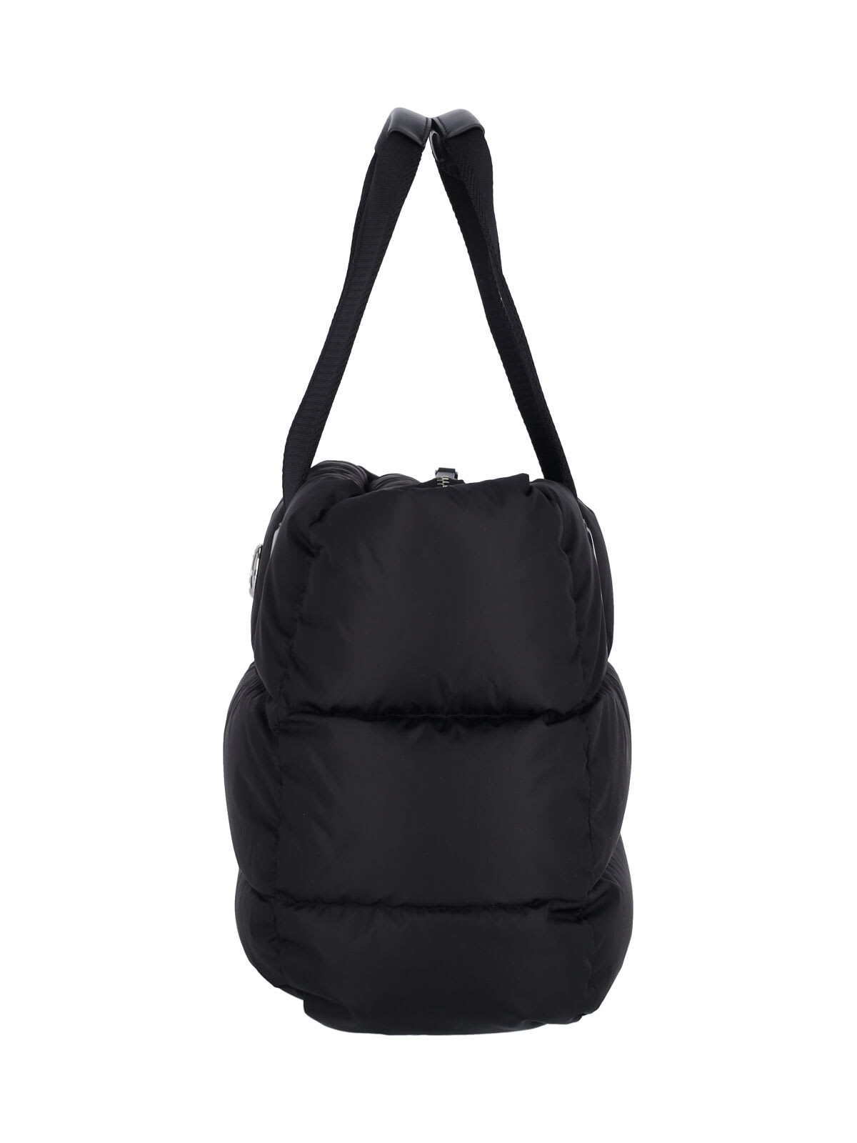 Moncler Caradoc Padded Nylon Shoulder Bag With Logo Patch In Black