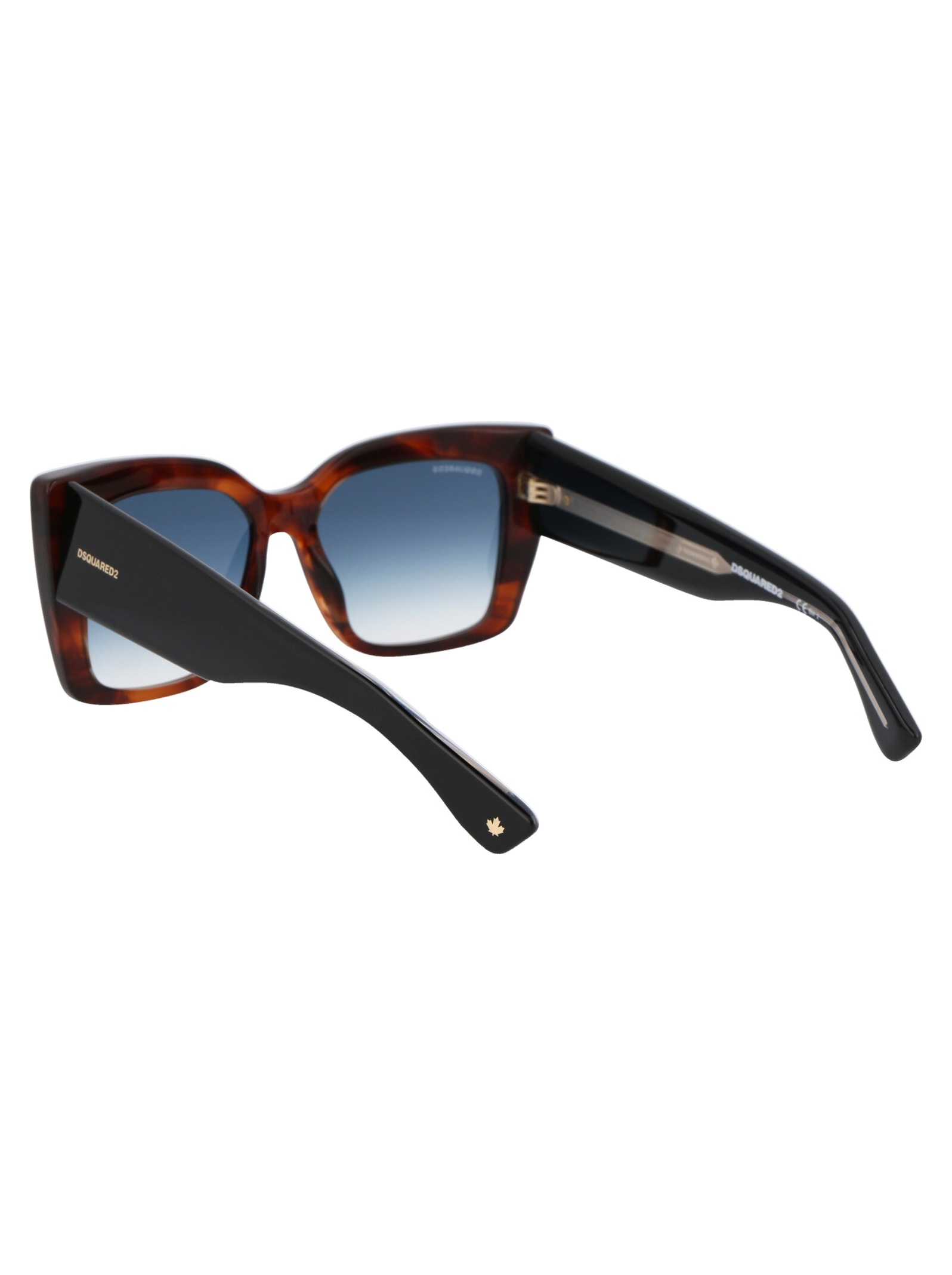 Shop Dsquared2 D2 0017/s Sunglasses In Ex408 Brown Horn