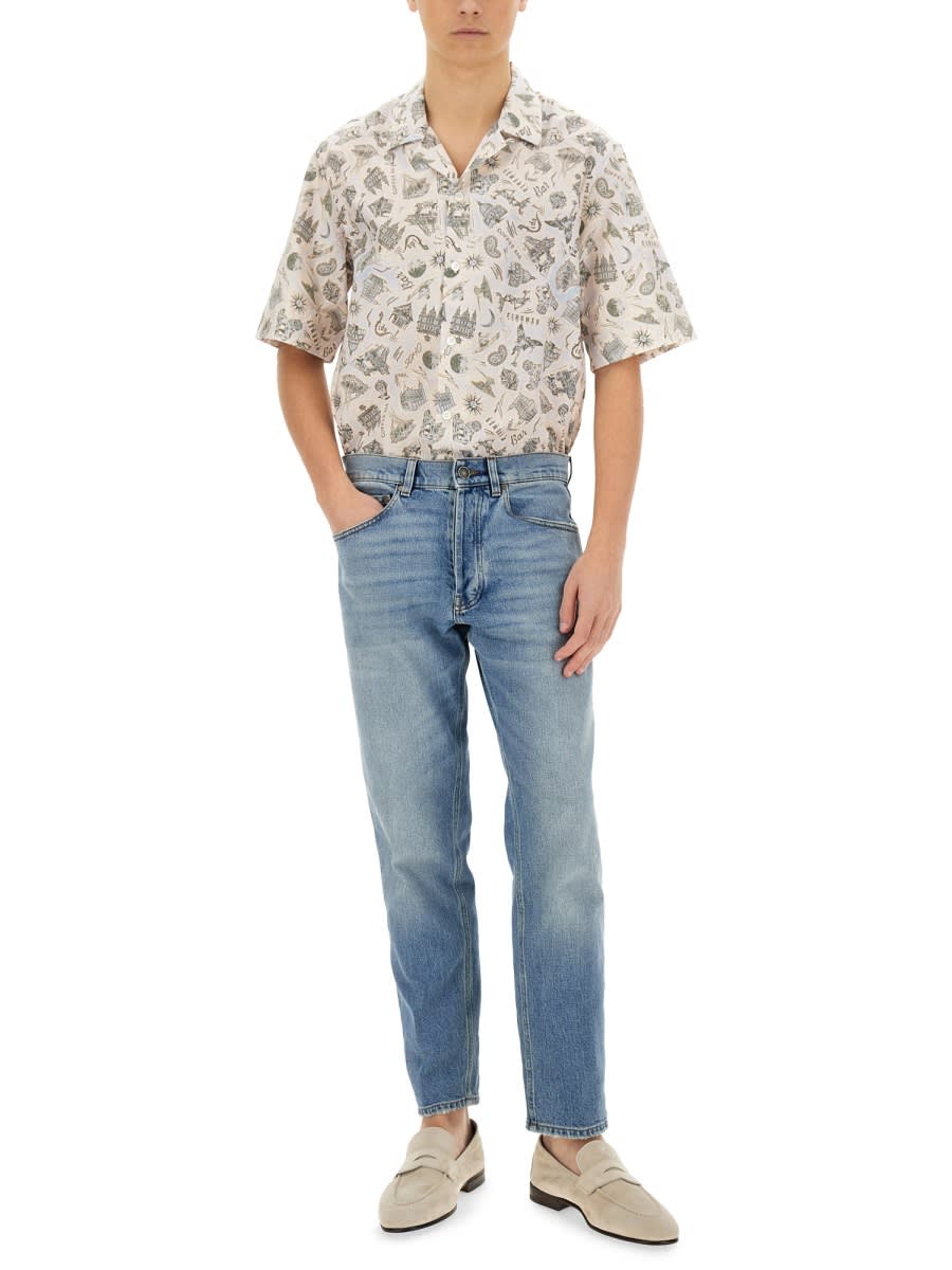 Shop Paul Smith Souvenir Print Shirt In Multicolour