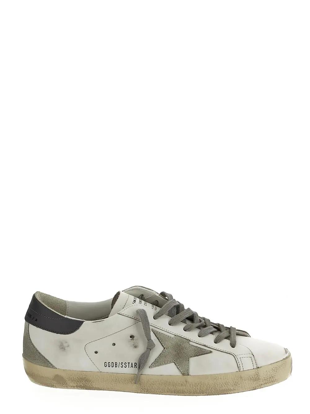 Shop Golden Goose Super-star Sneaker In White Dark Gray