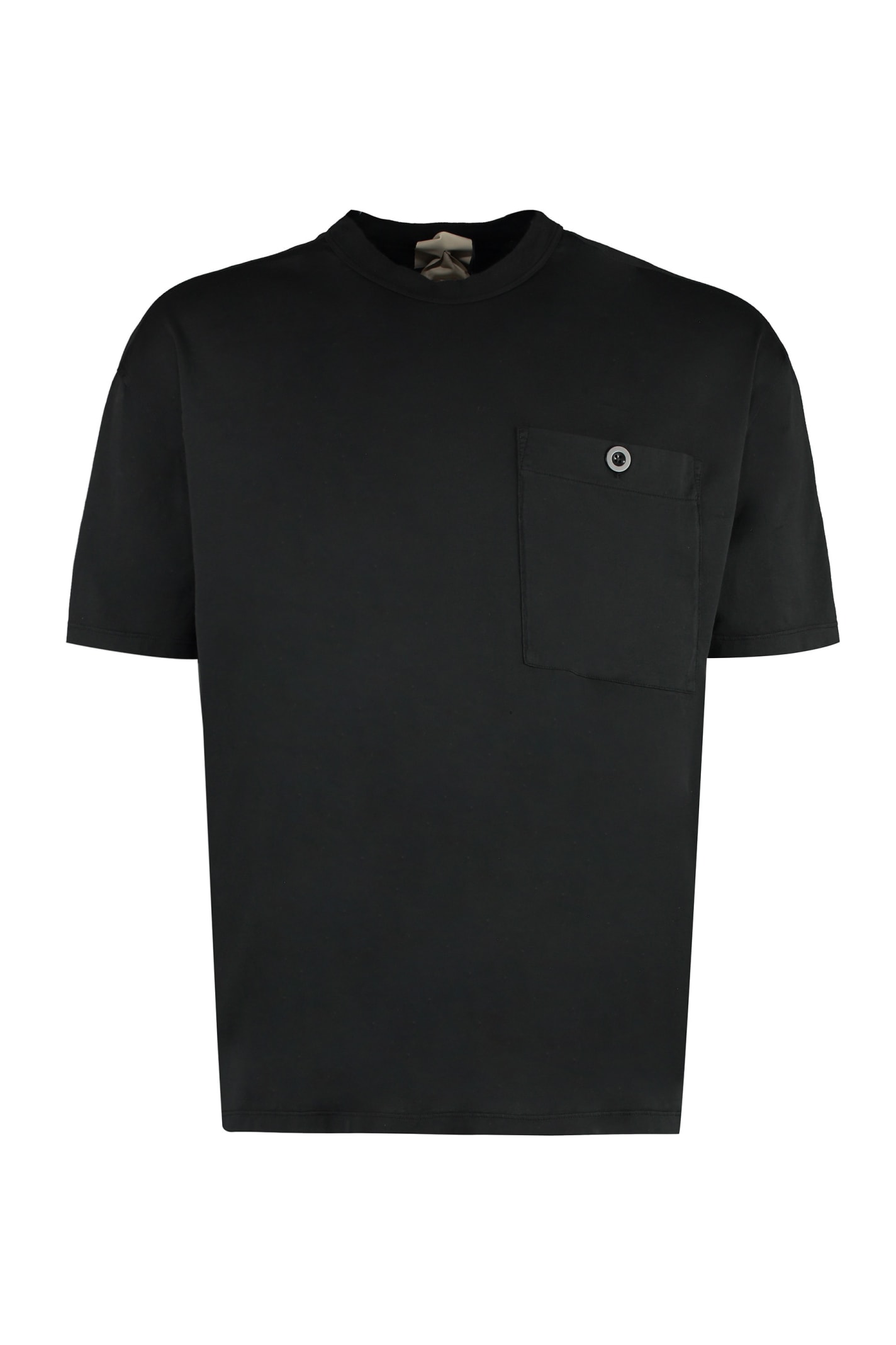 Shop Ten C Chest Pocket Cotton T-shirt In Black